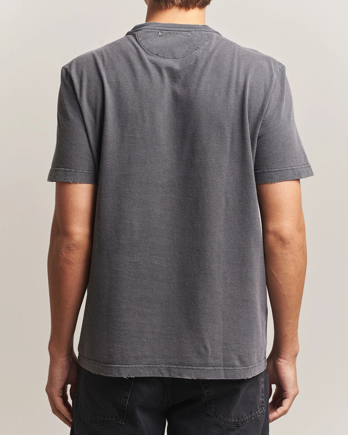Herr | T-Shirts | Golden Goose | Distressed Cotton T-Shirt Anthracite