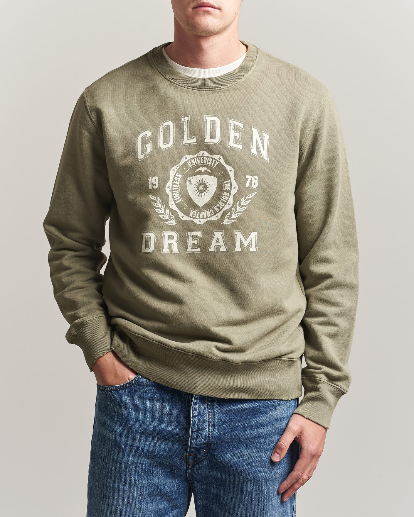 Herr | Tröjor | Golden Goose | Garment Dyed Sweatshirt Vintage Kalamata