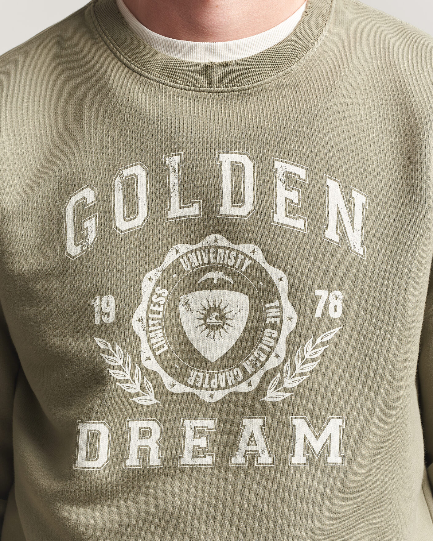 Herr | Tröjor | Golden Goose | Garment Dyed Sweatshirt Vintage Kalamata