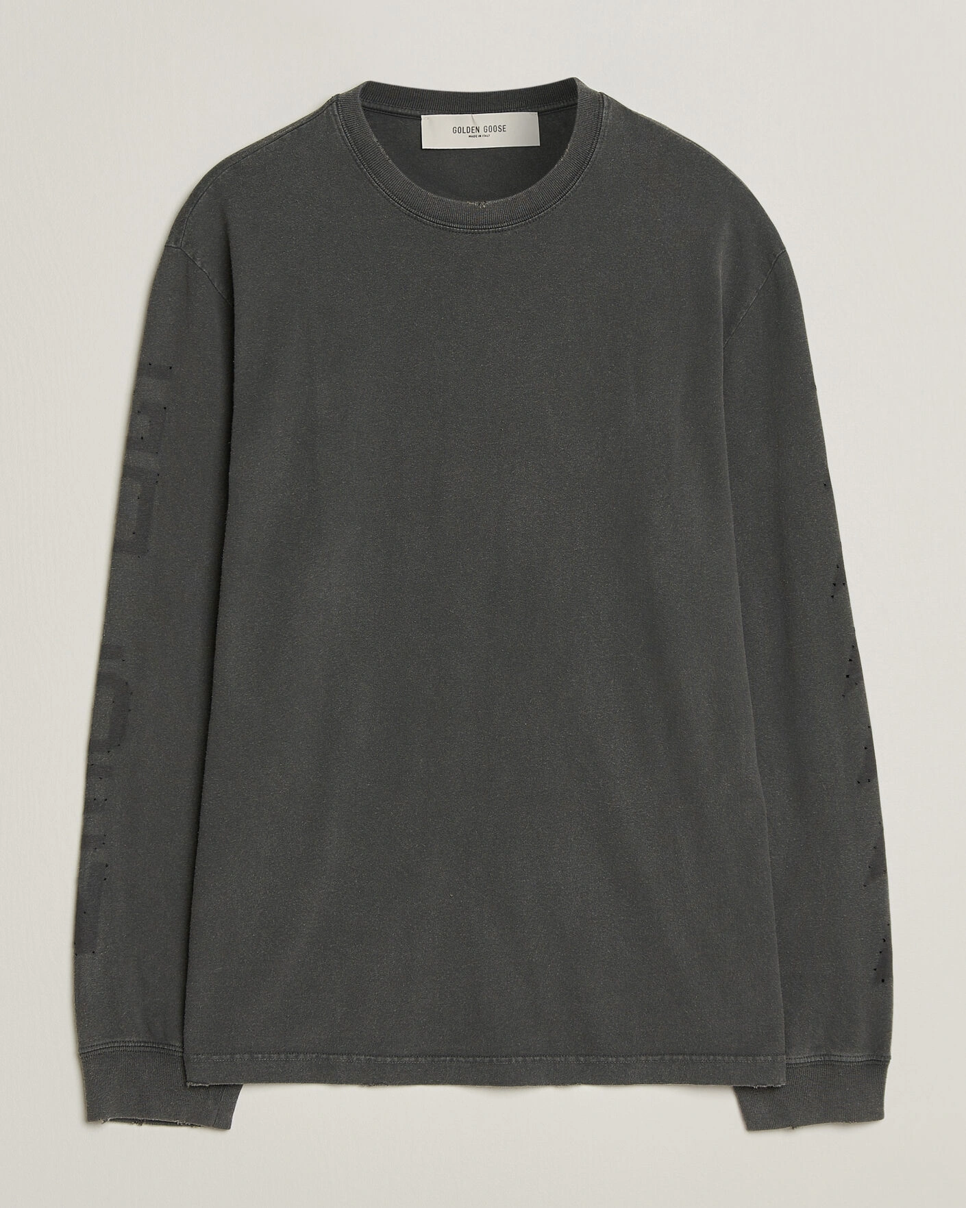 Herr | Tröjor | Golden Goose | Long Sleeve Garment Dyed T-Shirt Anthracite