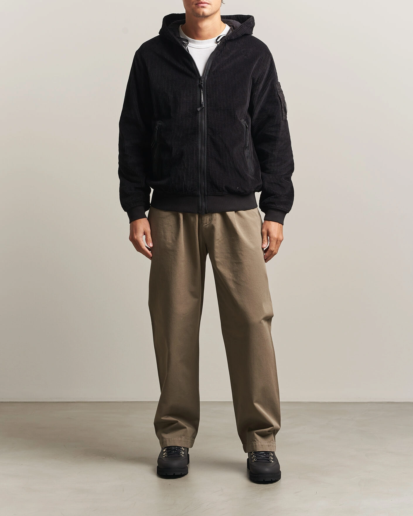 Herr | Byxor | C.P. Company | Cotton Gabardine Pants Grey