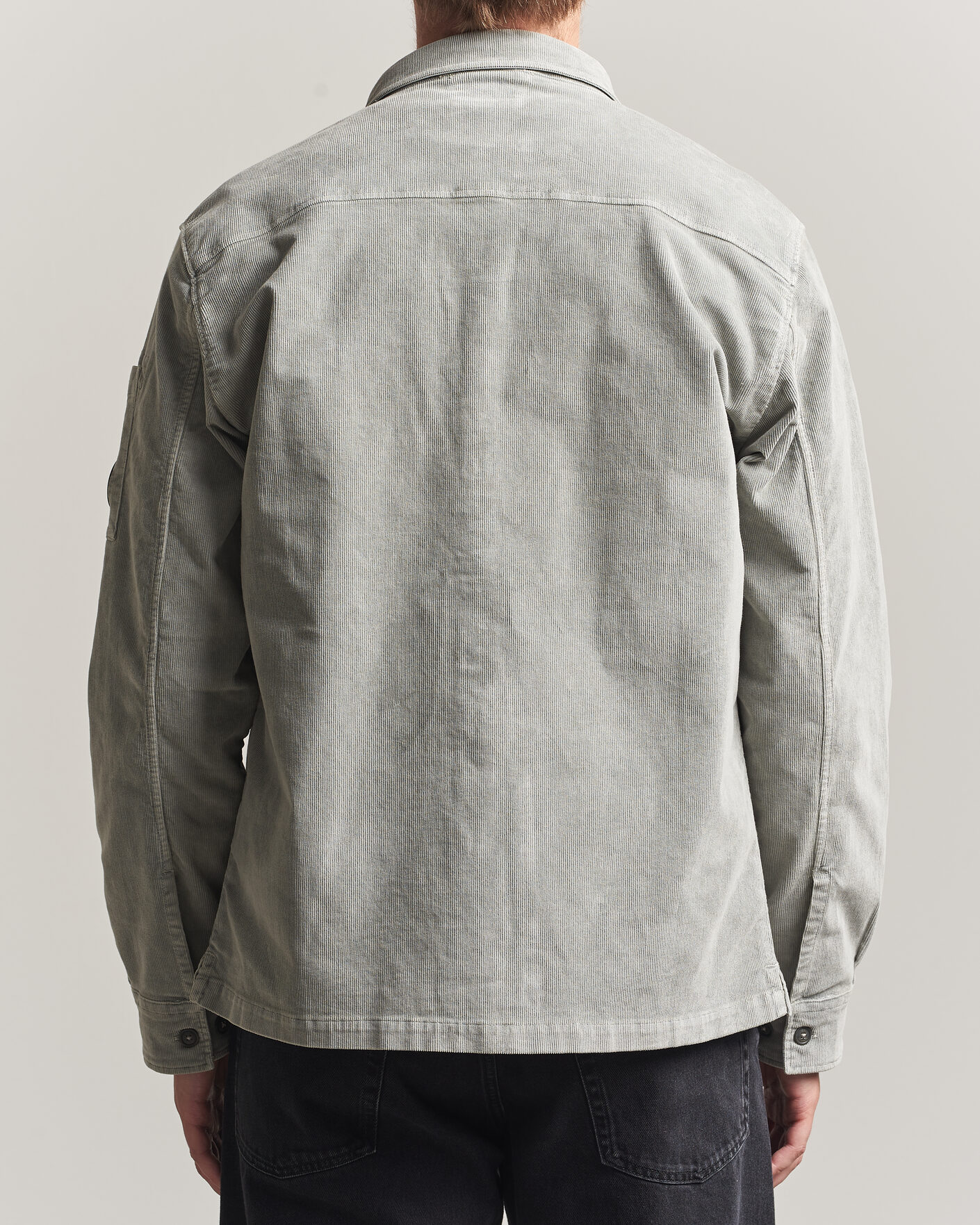 Herr | Skjortor | C.P. Company | Corduroy Lens Overshirt Light Grey