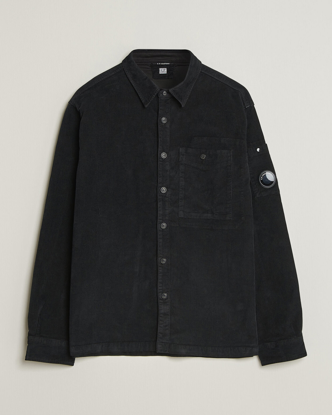 Herr | Skjortor | C.P. Company | Corduroy Lens Overshirt Black