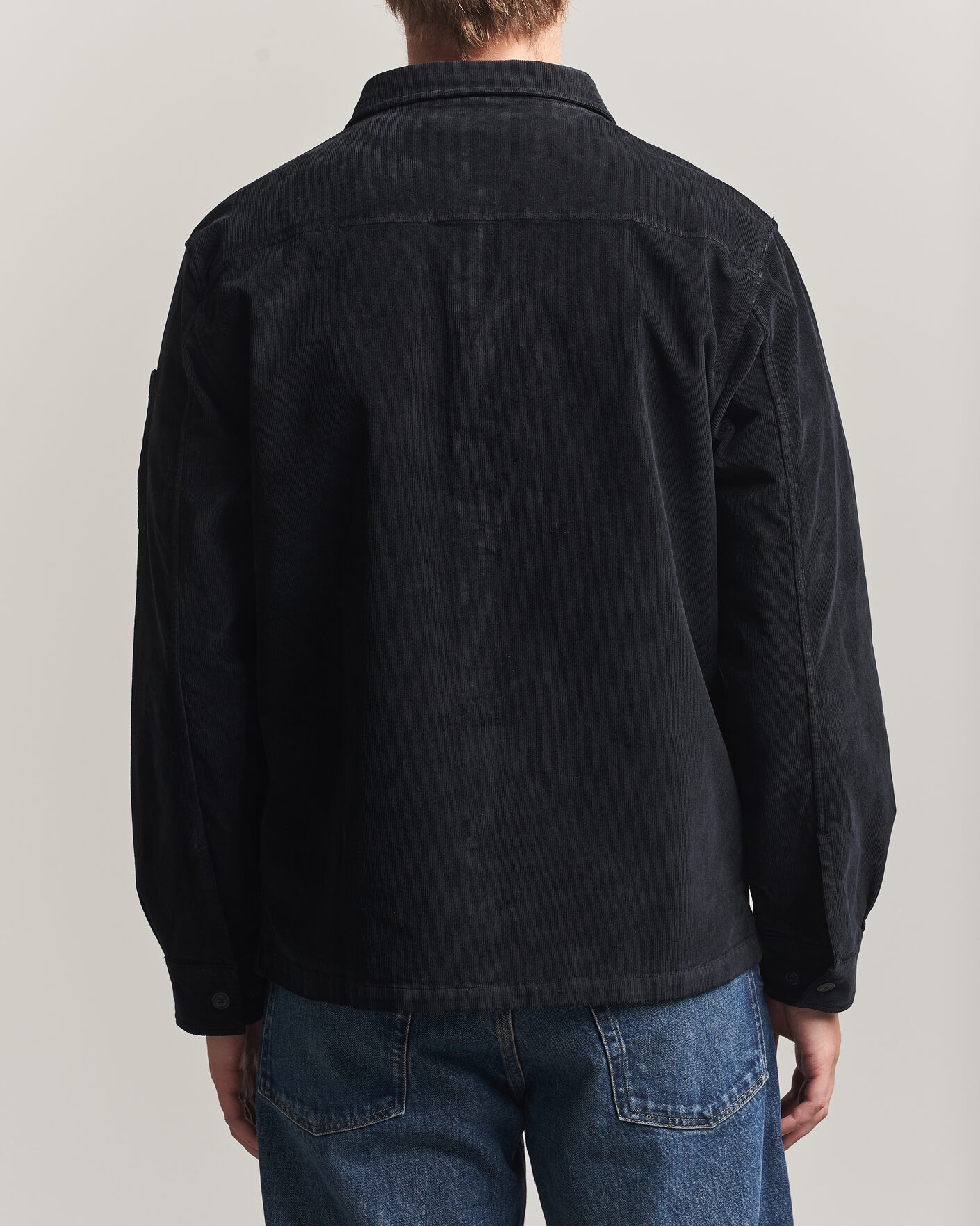 Herr | Skjortor | C.P. Company | Corduroy Lens Overshirt Black