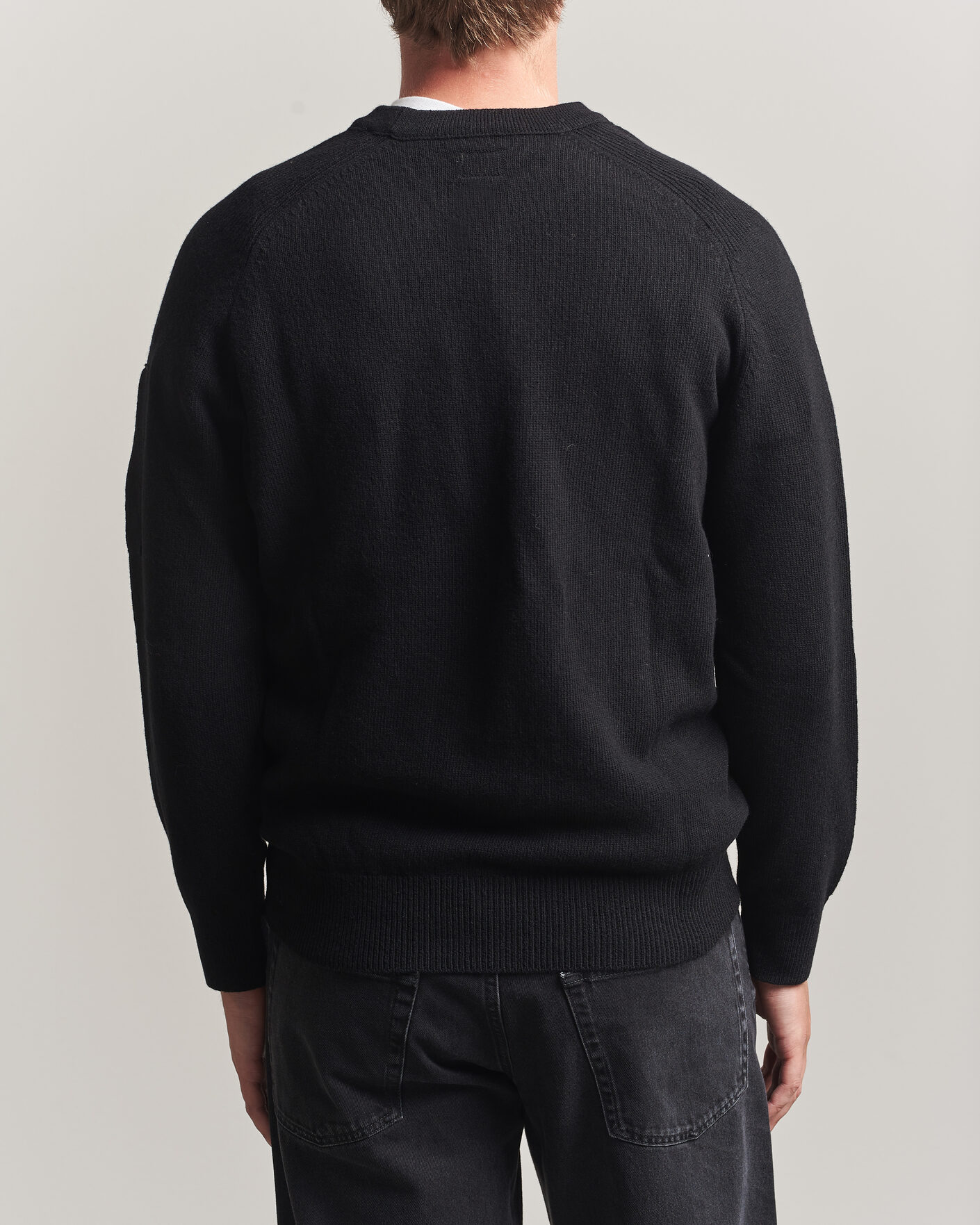 Herr | Tröjor | C.P. Company | Knitted Lambswool Crew Neck Black