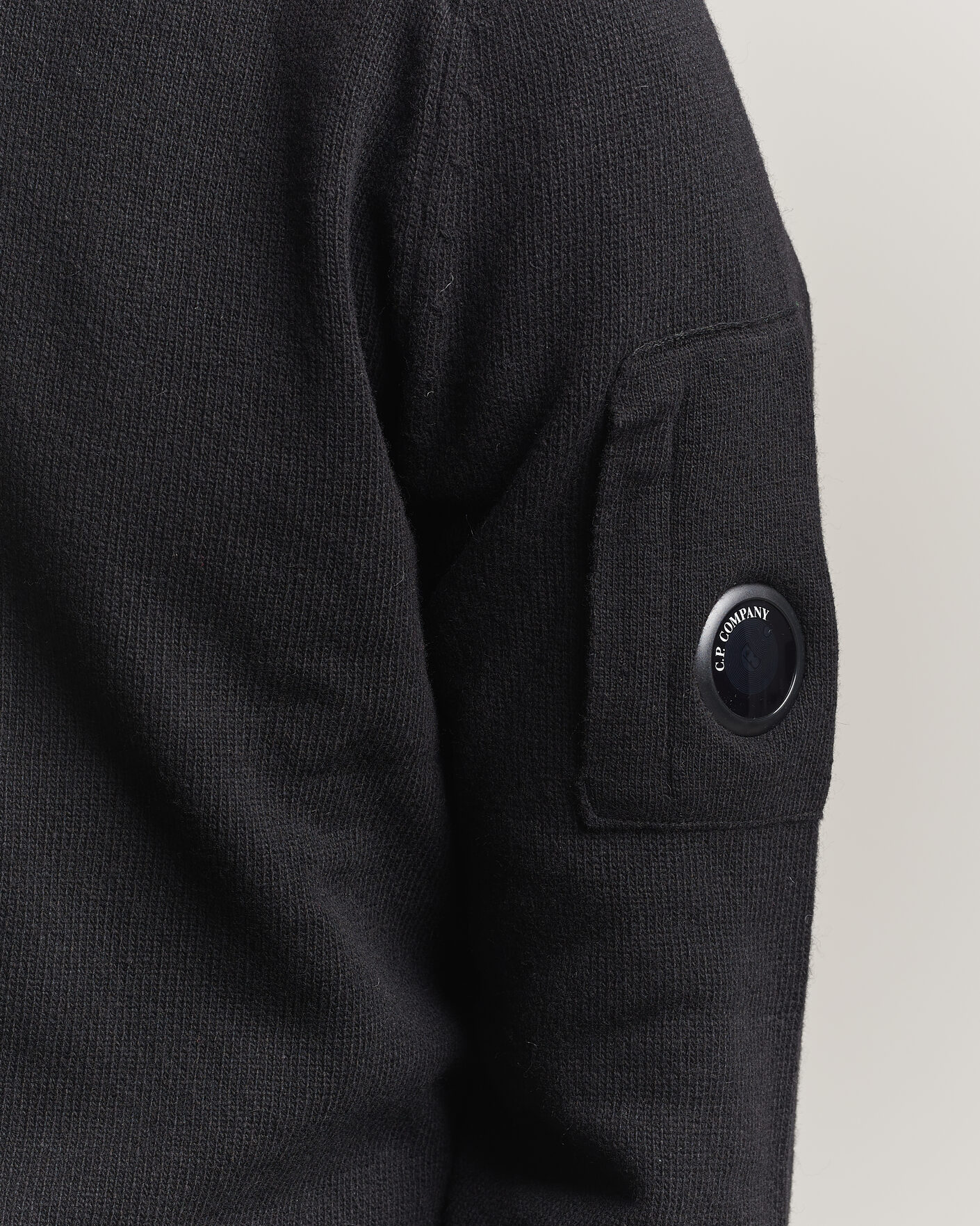 Herr | Tröjor | C.P. Company | Knitted Lambswool Crew Neck Black