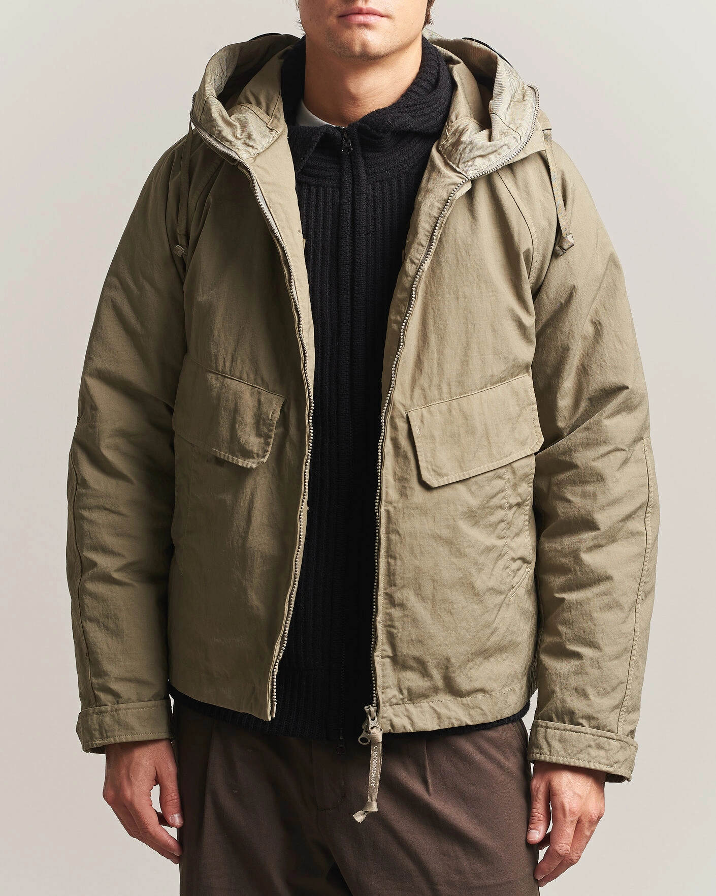 Herr | Jackor | C.P. Company | Heavy Nylon Twill Down Padded Jacket Light Grey
