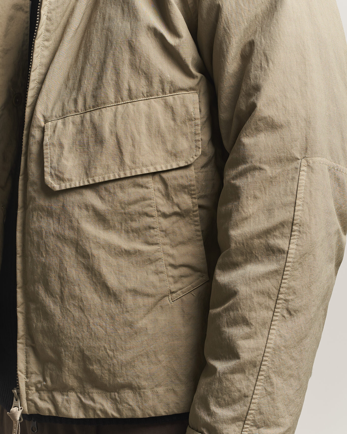 Herr | Jackor | C.P. Company | Heavy Nylon Twill Down Padded Jacket Light Grey