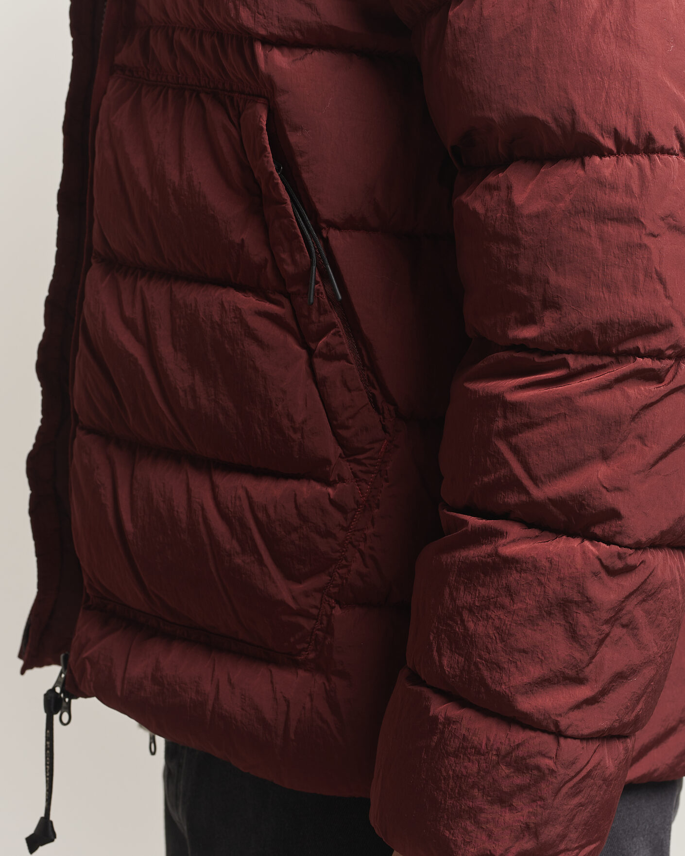 Herr | Jackor | C.P. Company | Chrome-R Goggle Down Jacket Burgundy