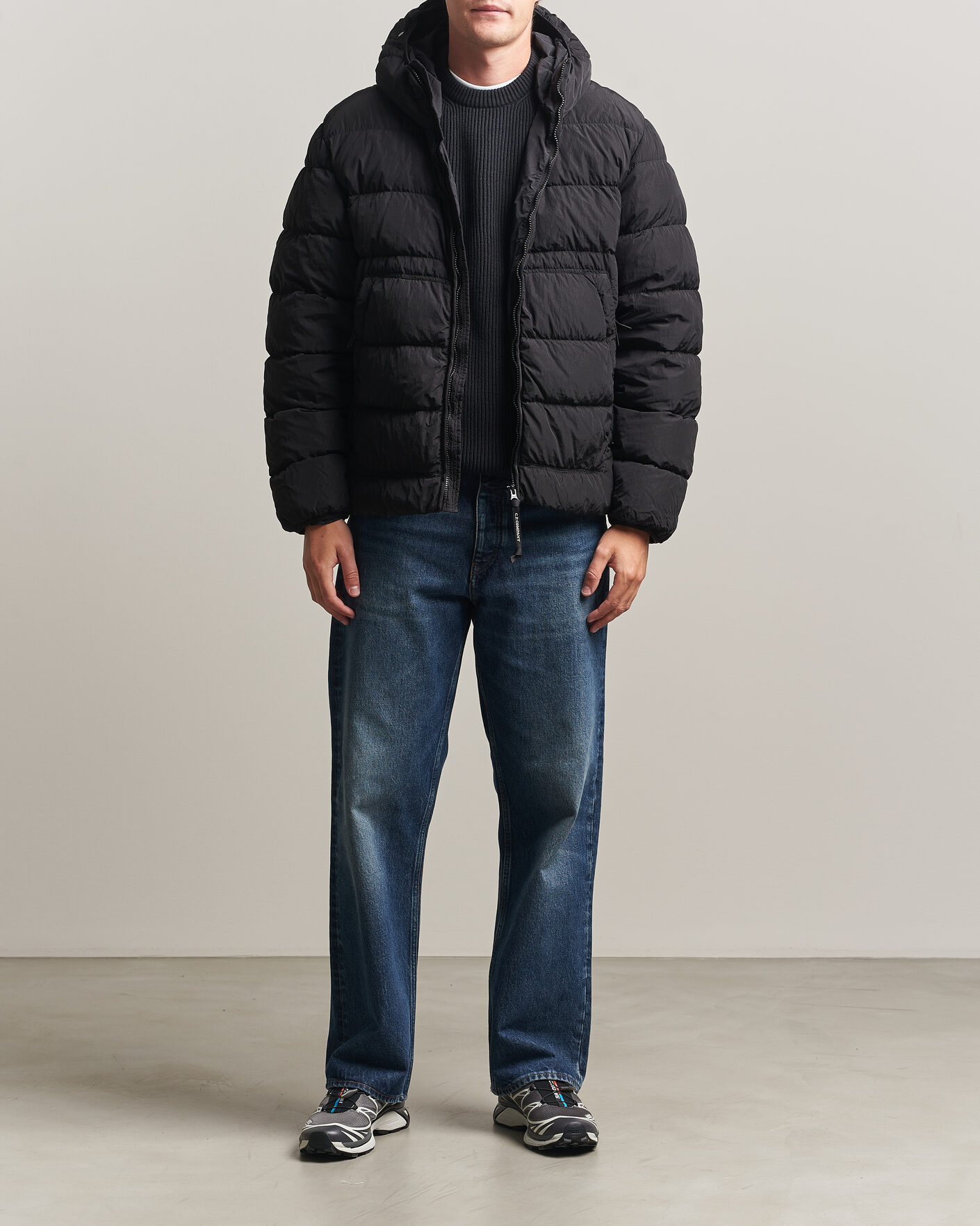 Herr | Jackor | C.P. Company | Chrome-R Goggle Down Jacket Black