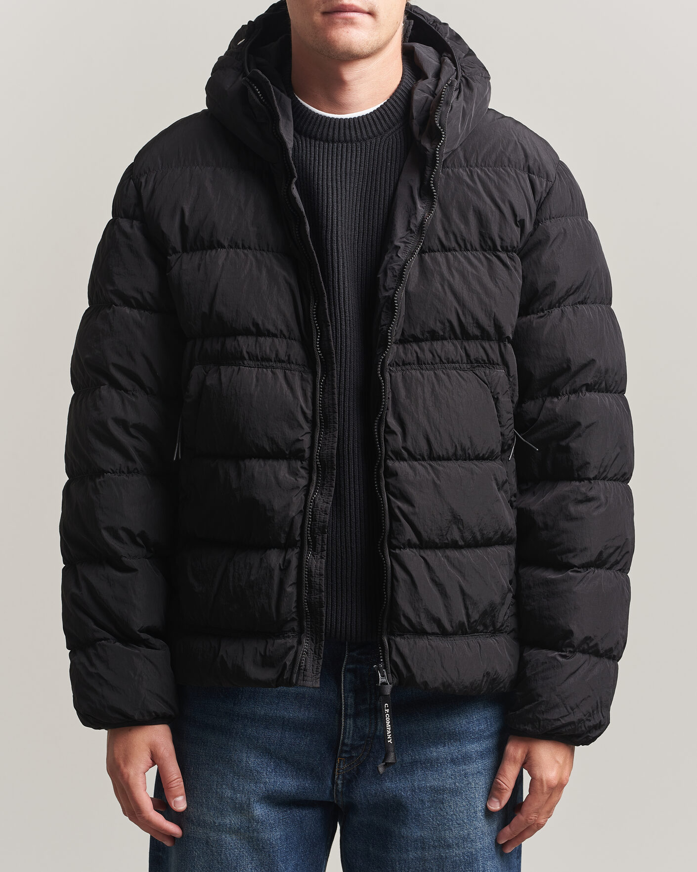 Herr | Jackor | C.P. Company | Chrome-R Goggle Down Jacket Black