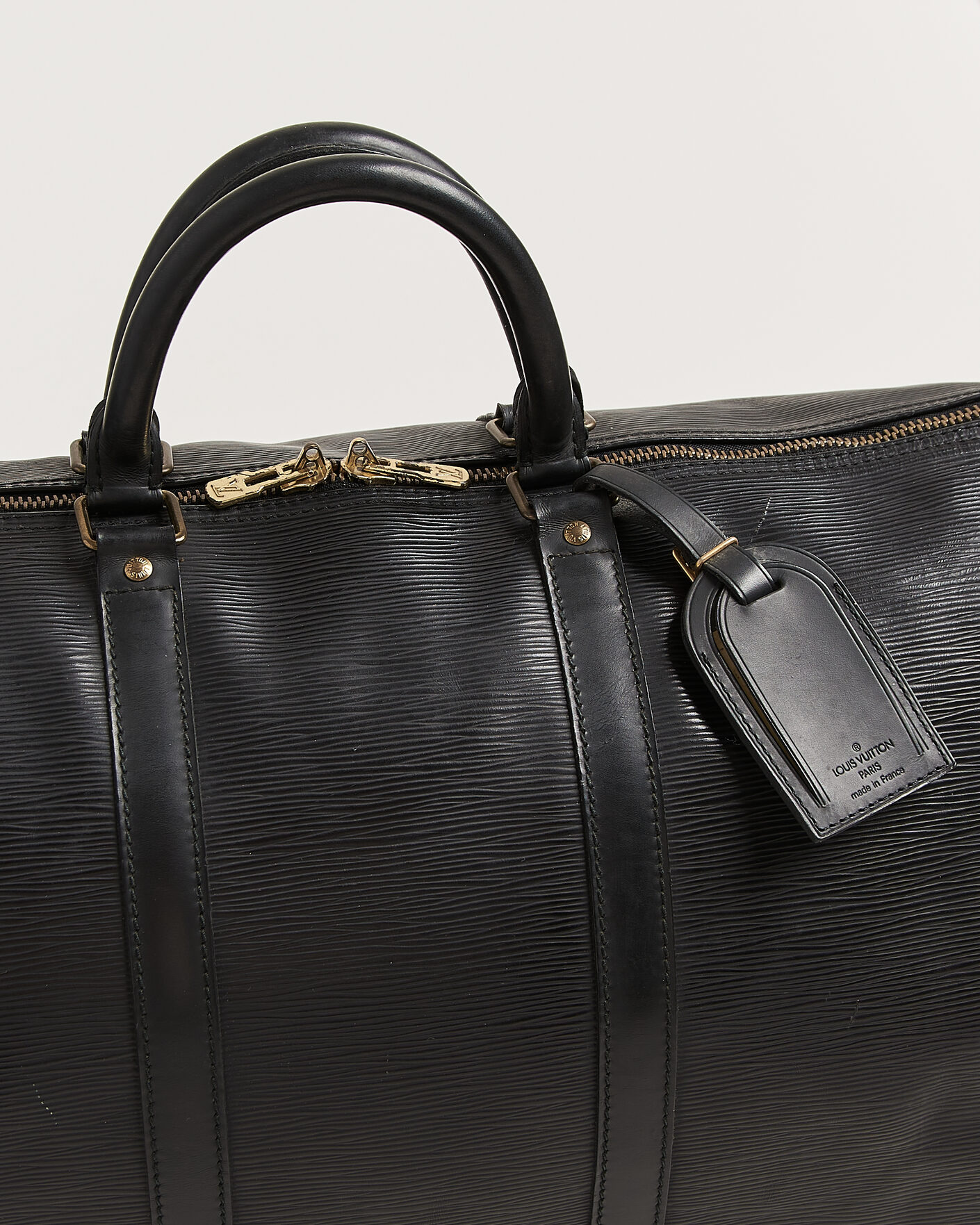 Herr | Pre-Owned & Vintage Bags | Louis Vuitton Pre-Owned | Keepall 50 Epi Leather Black