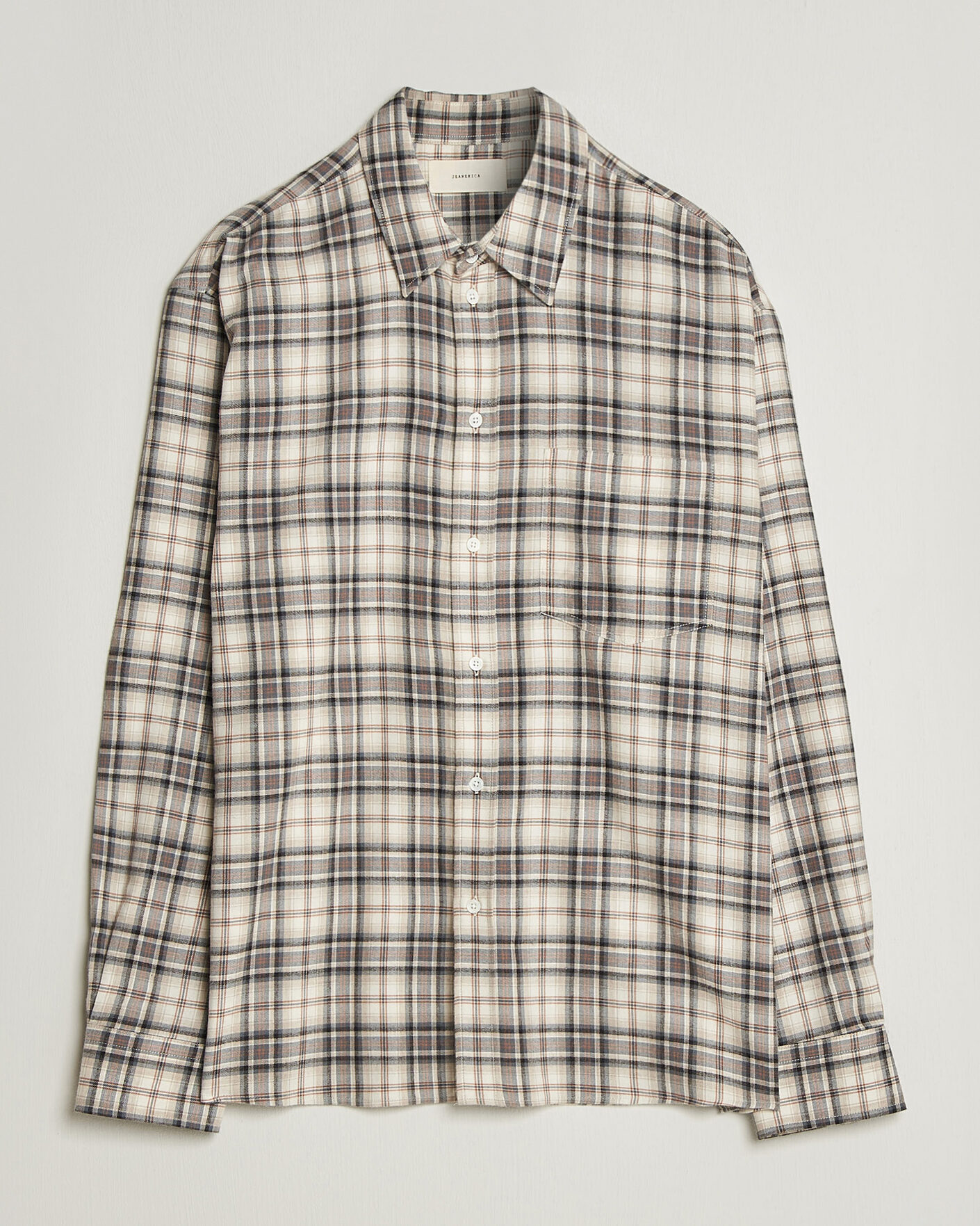 Herr | Skjortor | Jeanerica | Byron Checked Flannel Shirt Brown