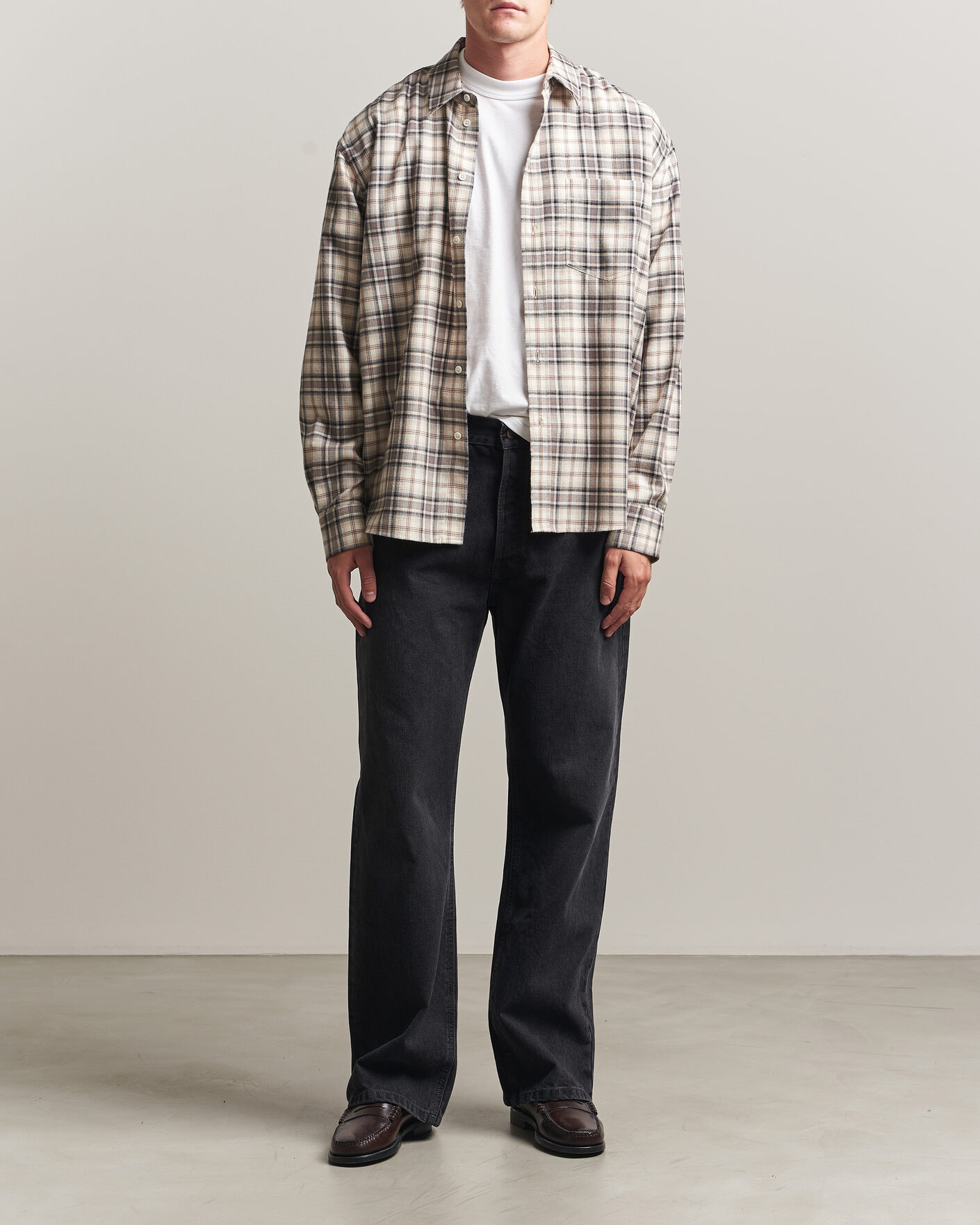 Herr | Skjortor | Jeanerica | Byron Checked Flannel Shirt Brown