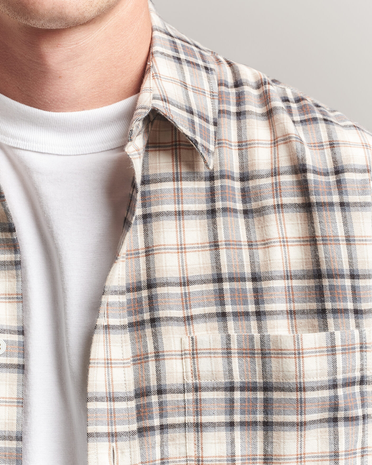 Herr | Skjortor | Jeanerica | Byron Checked Flannel Shirt Brown