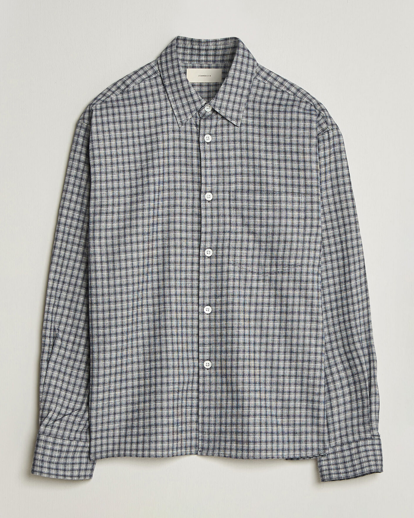 Herr | Skjortor | Jeanerica | Juan Checked Flannel Shirt Blue