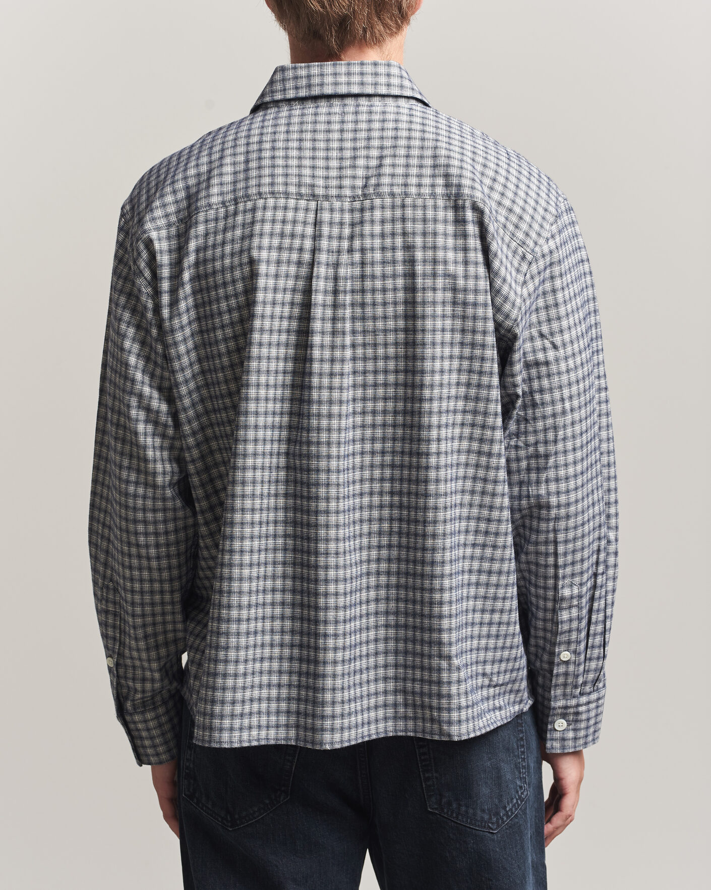 Herr | Skjortor | Jeanerica | Juan Checked Flannel Shirt Blue