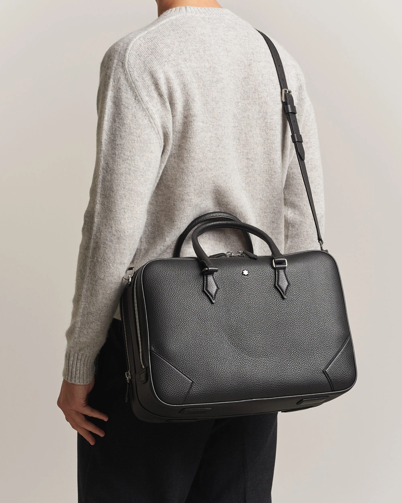 Herr | Väskor | Montblanc | Large Briefcase Grain Leather Black