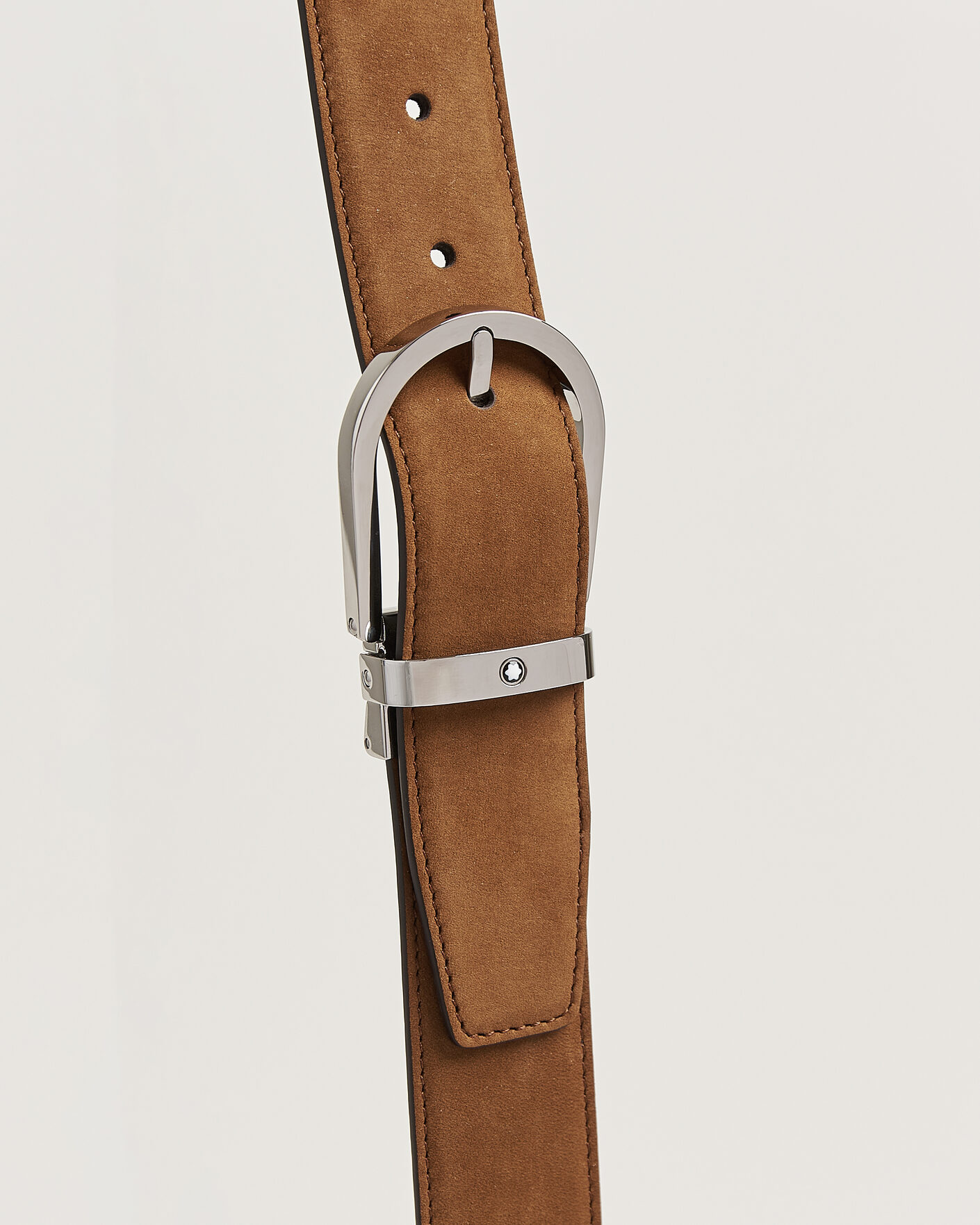Herr | Bälten | Montblanc | 35mm Reversible Suede/Calf Horseshoe Belt Brown/Black