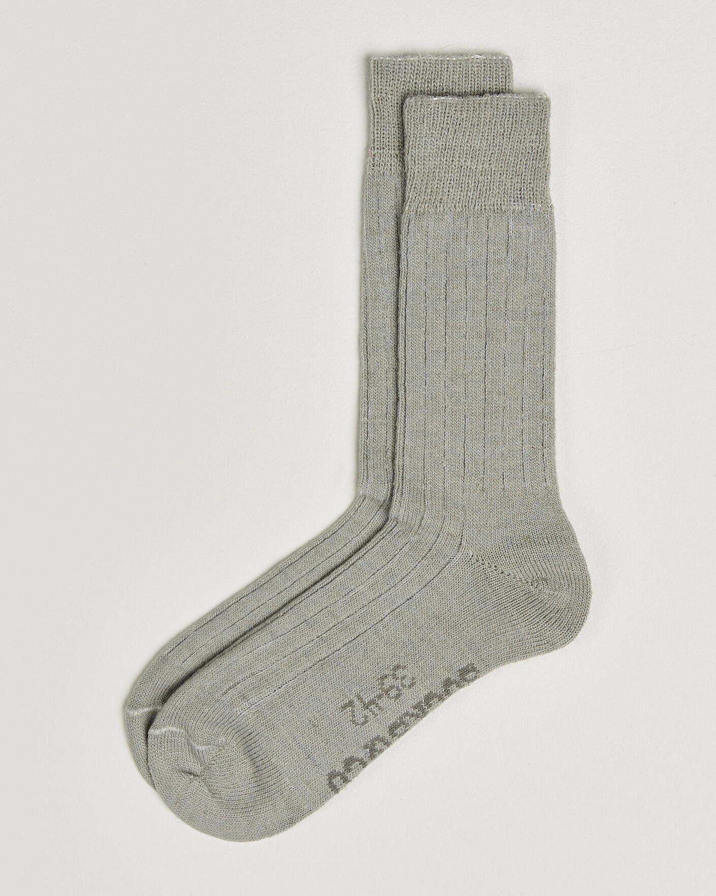Herr | Underkläder | Alpacasocks & Co | 2-Pack Ribbed Alpacka Wool Socks Light Grey
