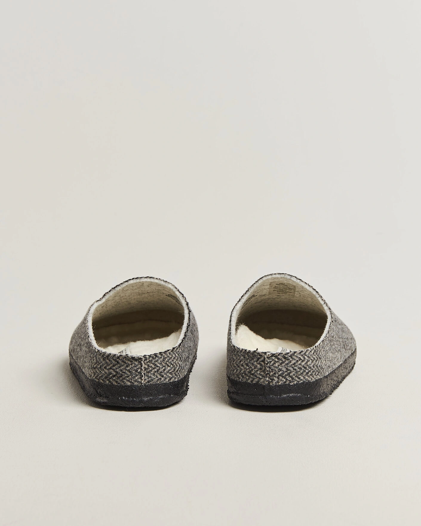 Herr | Sandaler & Tofflor | BIRKENSTOCK | Amsterdam Wrapped Dip Shearling Dark Grey Herringbone