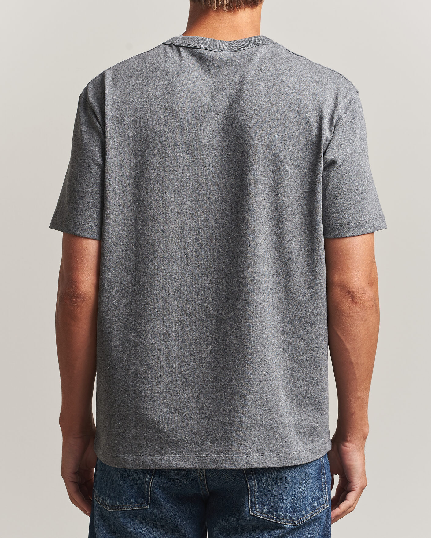 Herr | T-Shirts | A.P.C. | Boxy Fit Petit VPC T-Shirt Heathered Anthracite