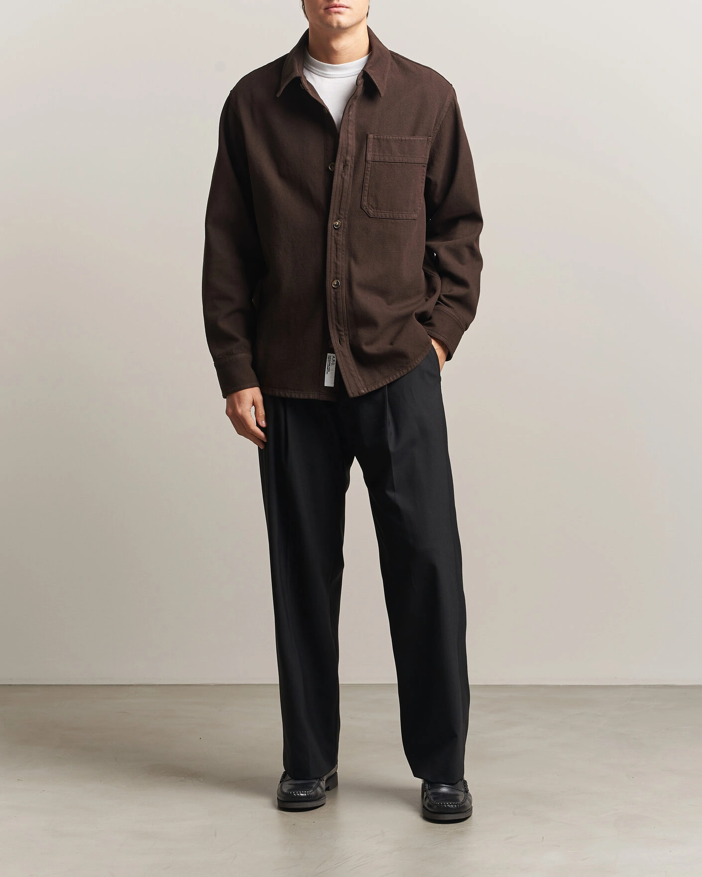 Herr | Skjortor | A.P.C. | Basile Overshirt Chocolate