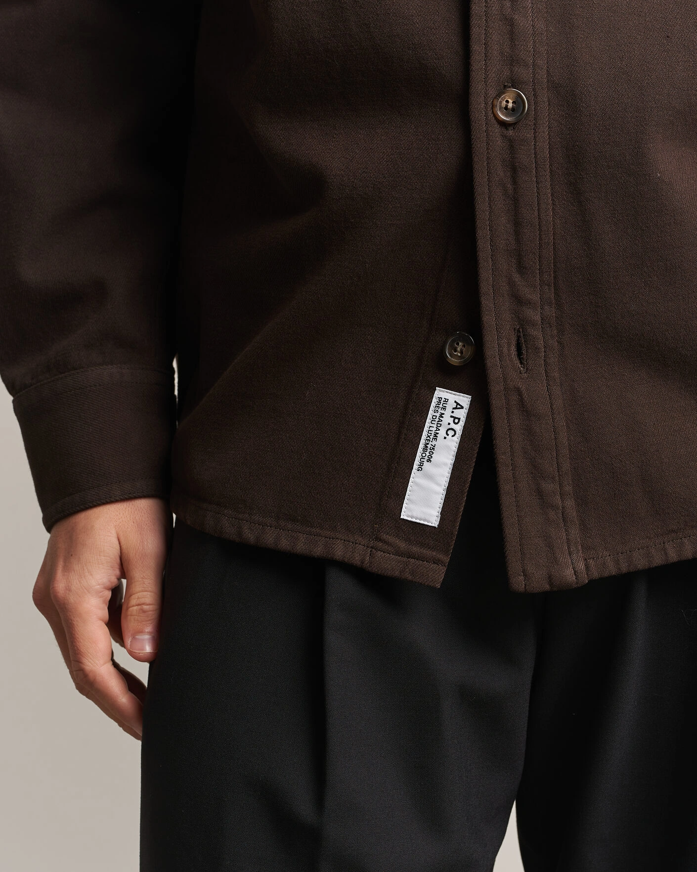 Herr | Skjortor | A.P.C. | Basile Overshirt Chocolate