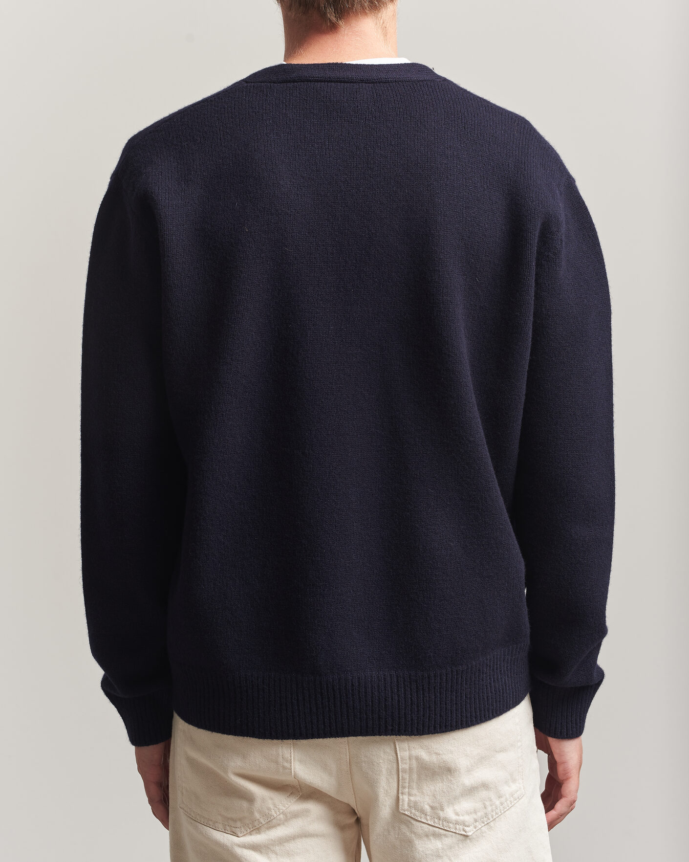 Herr | Tröjor | A.P.C. | Kevin Wool Knitted Cardigan Dark Navy