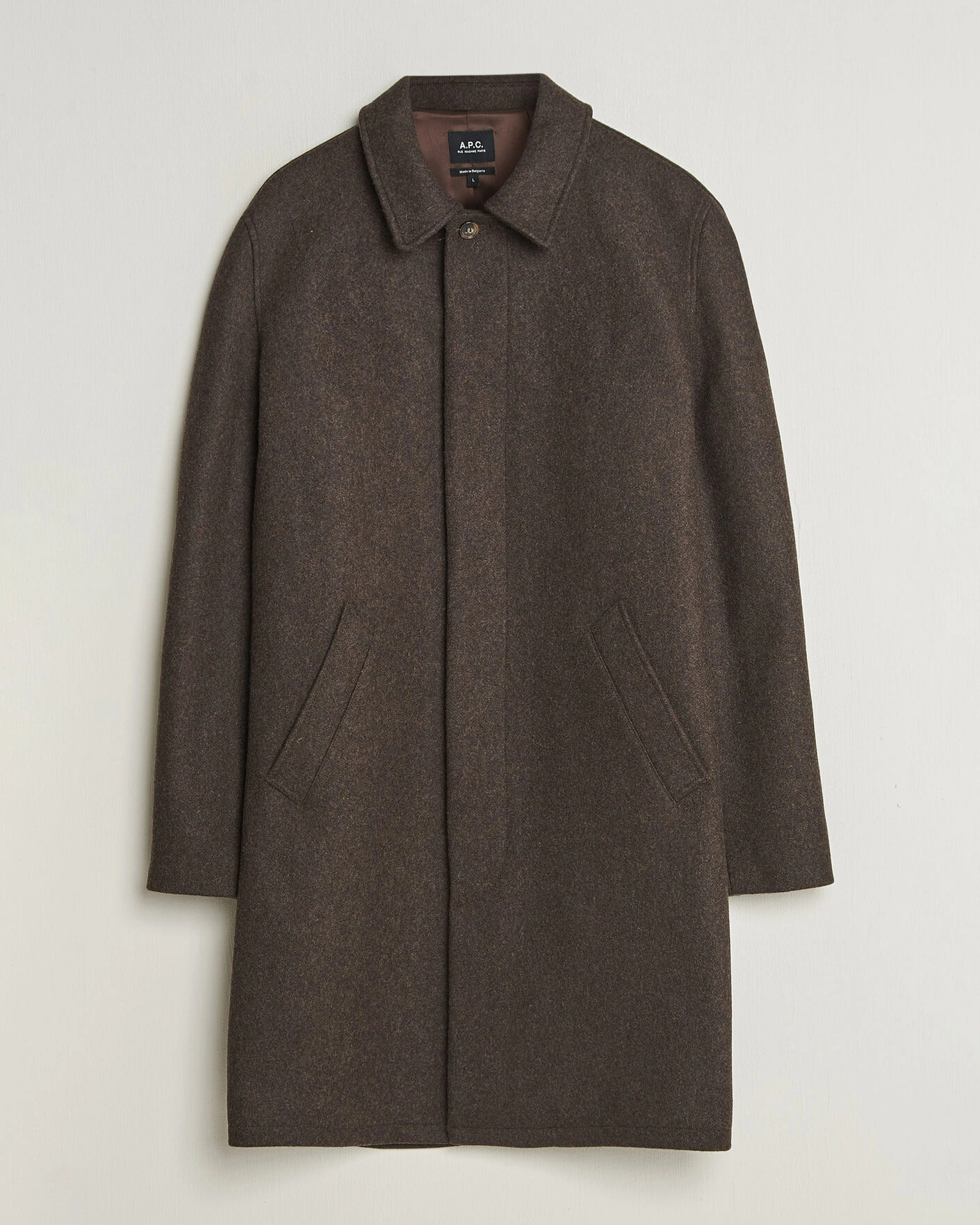Herr | Jackor | A.P.C. | Auster Wool Coat Maroon Melange