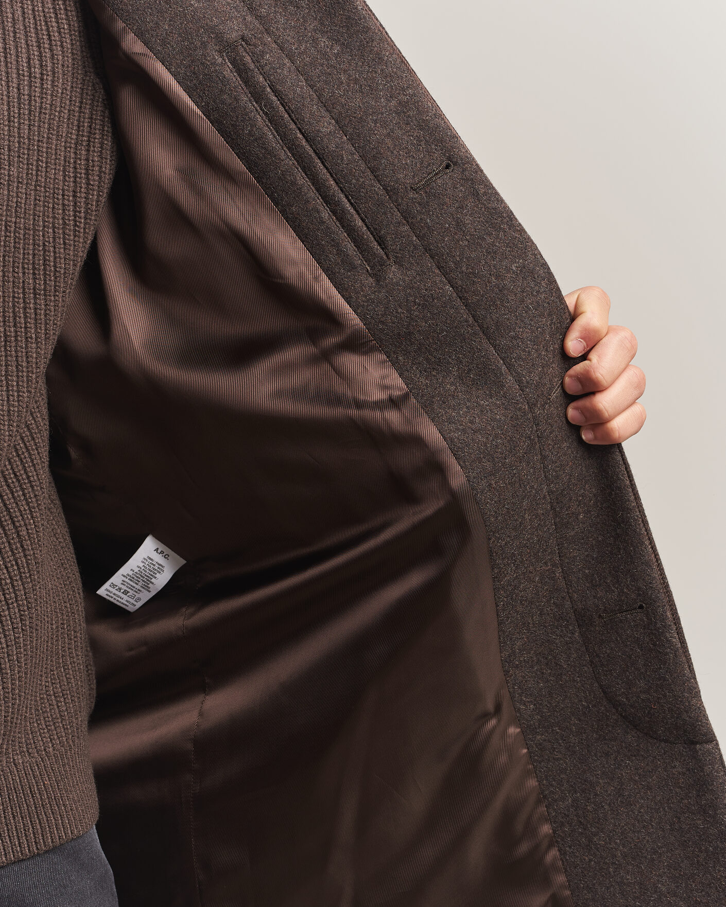 Herr | Jackor | A.P.C. | Auster Wool Coat Maroon Melange