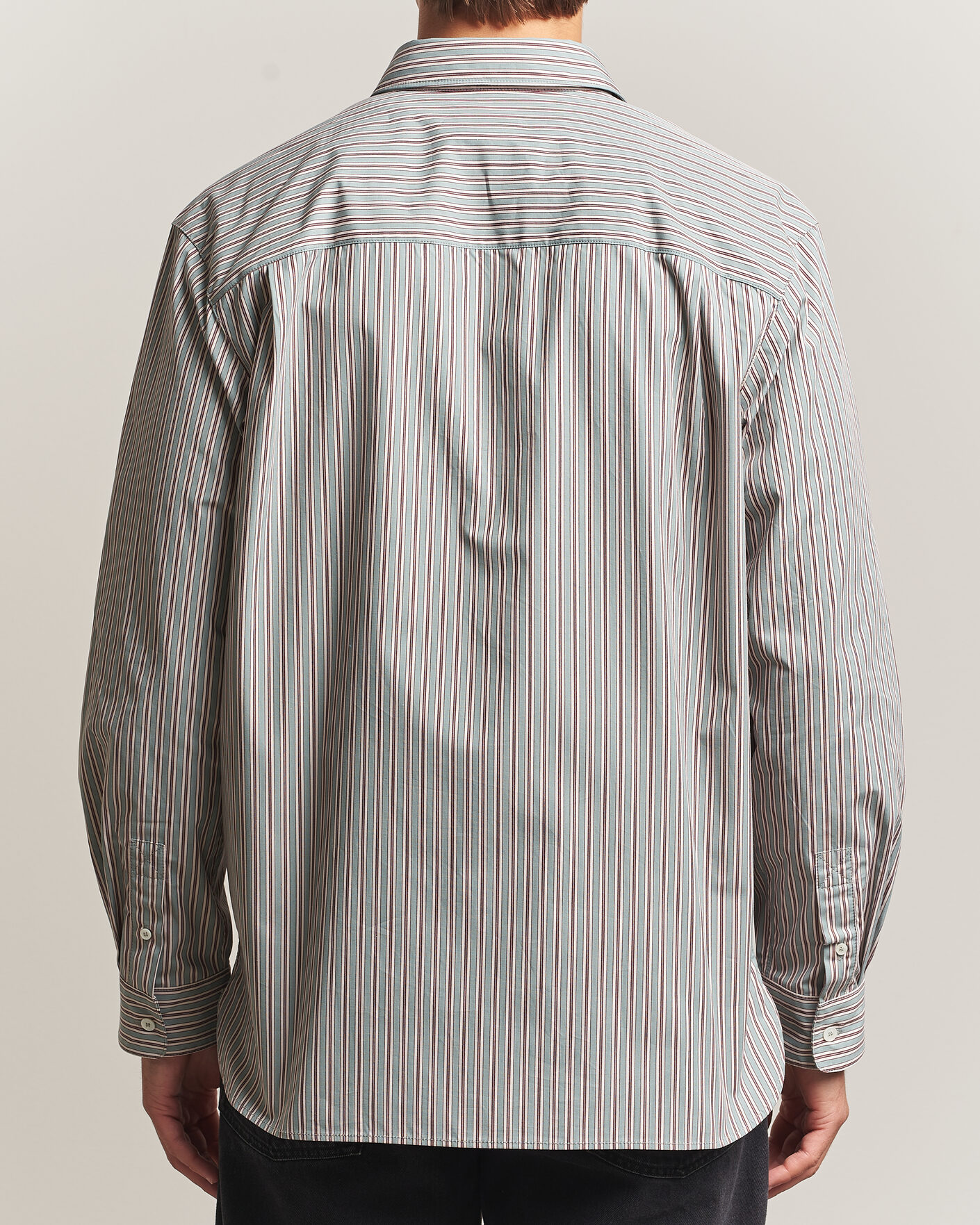 Herr | Skjortor | A.P.C. | Malo Cotton Striped Shirt Almond Green