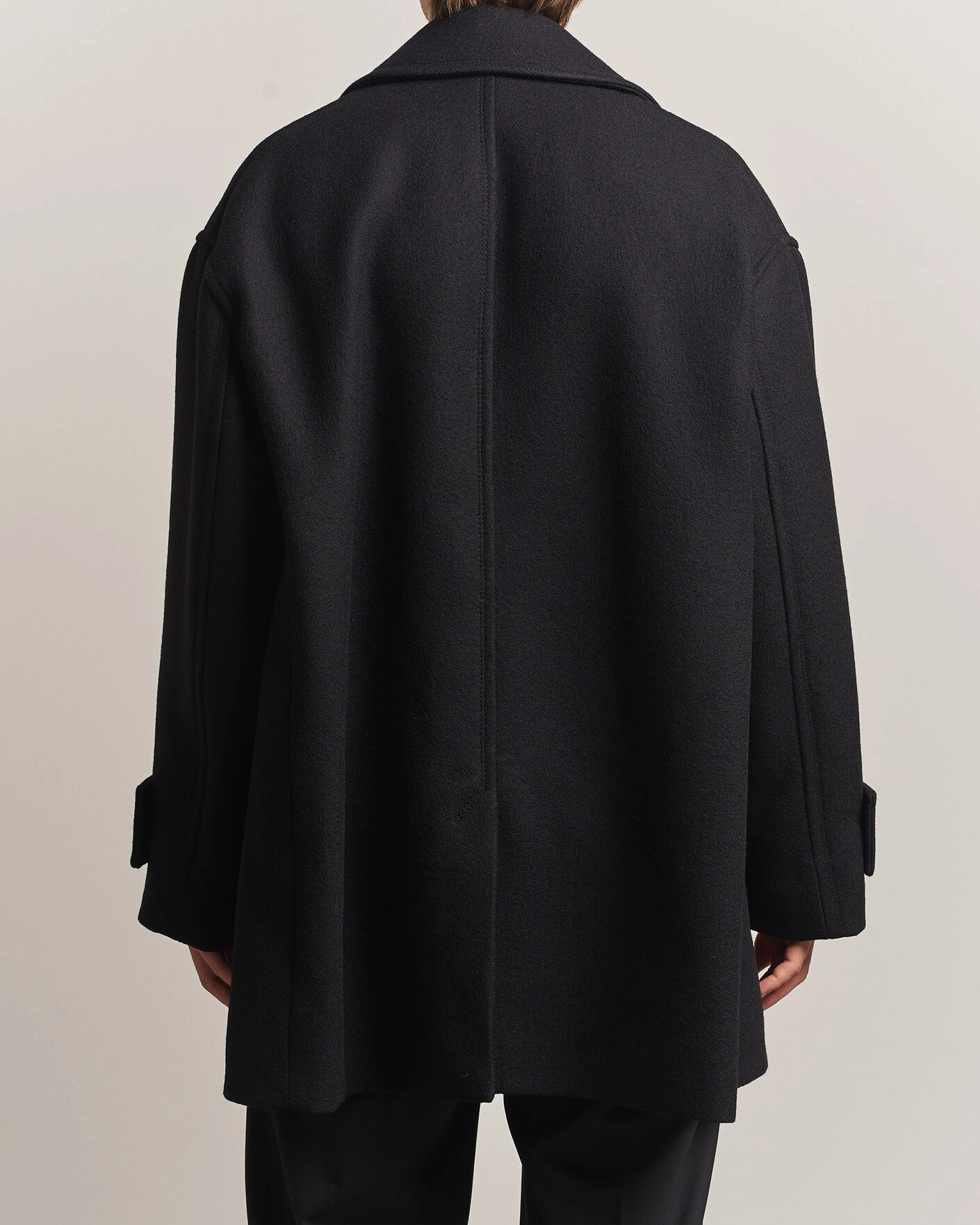 Herr | Jackor | AMI | Wool Peacoat Black
