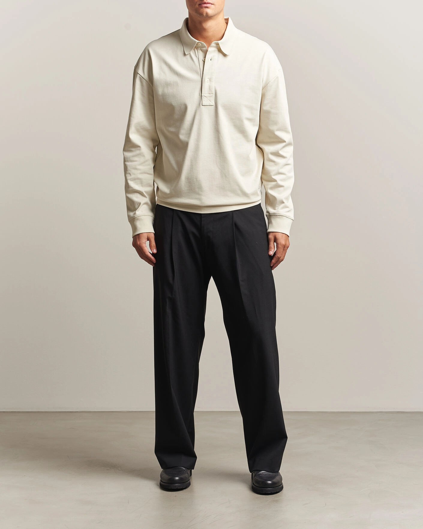 Herr | Tröjor | AMI | Heritage Logo Rugger Ivory