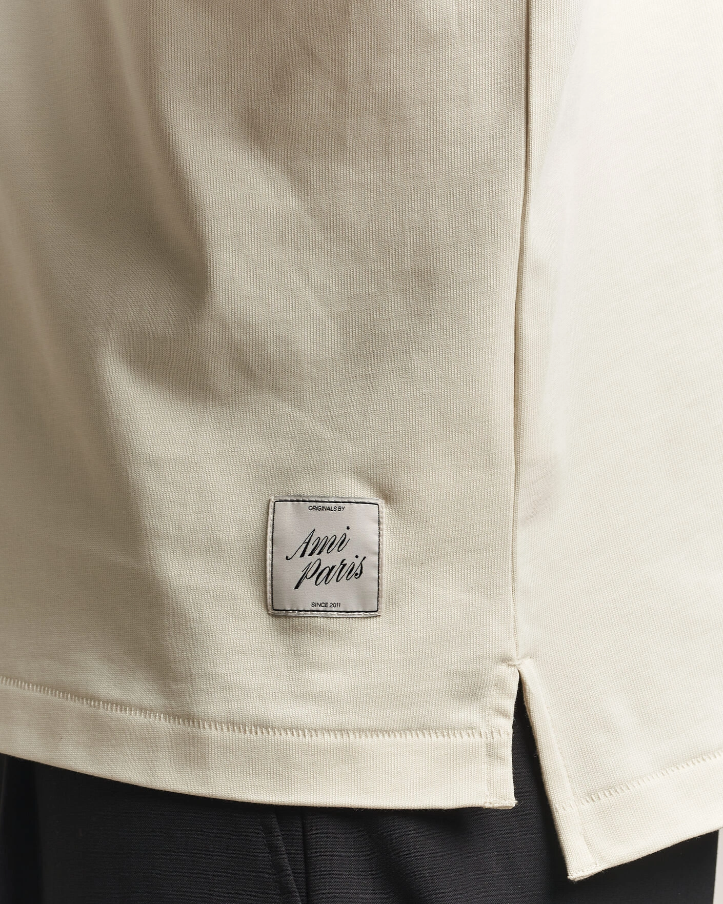 Herr | Tröjor | AMI | Heritage Logo Rugger Ivory