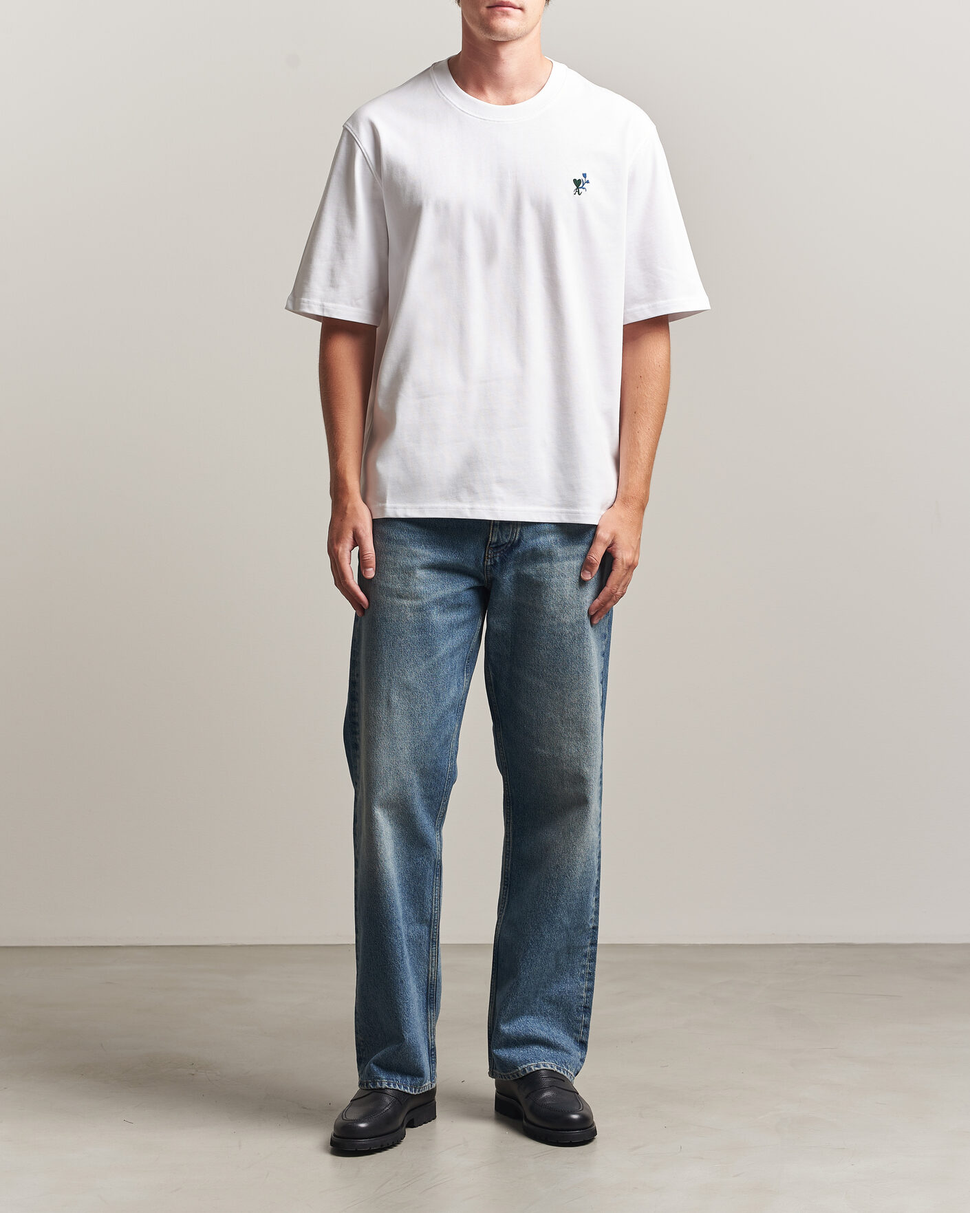 Herr | T-Shirts | AMI | Tulip Logo T-Shirt White