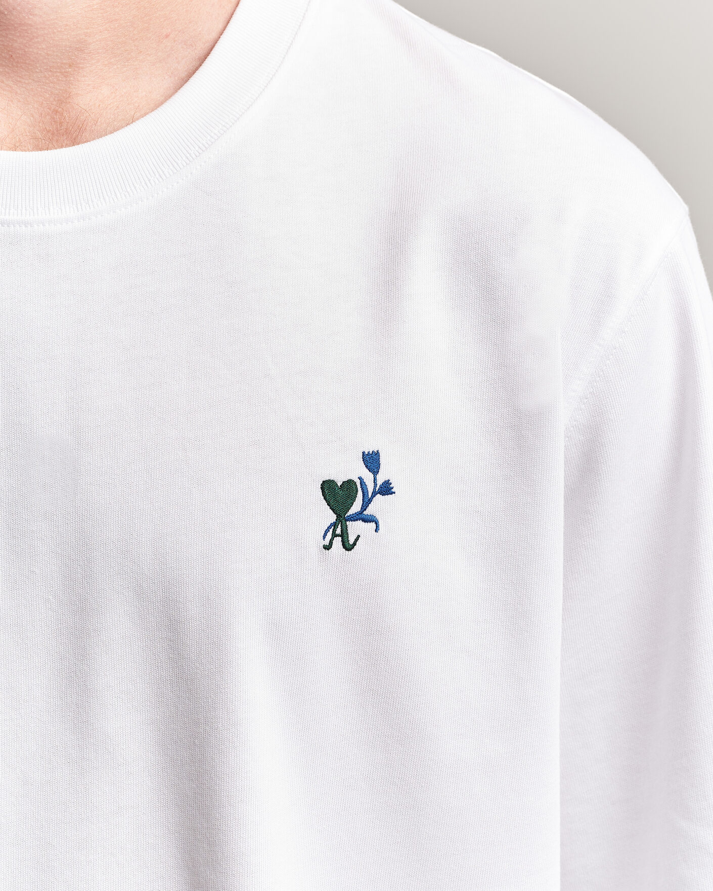 Herr | T-Shirts | AMI | Tulip Logo T-Shirt White