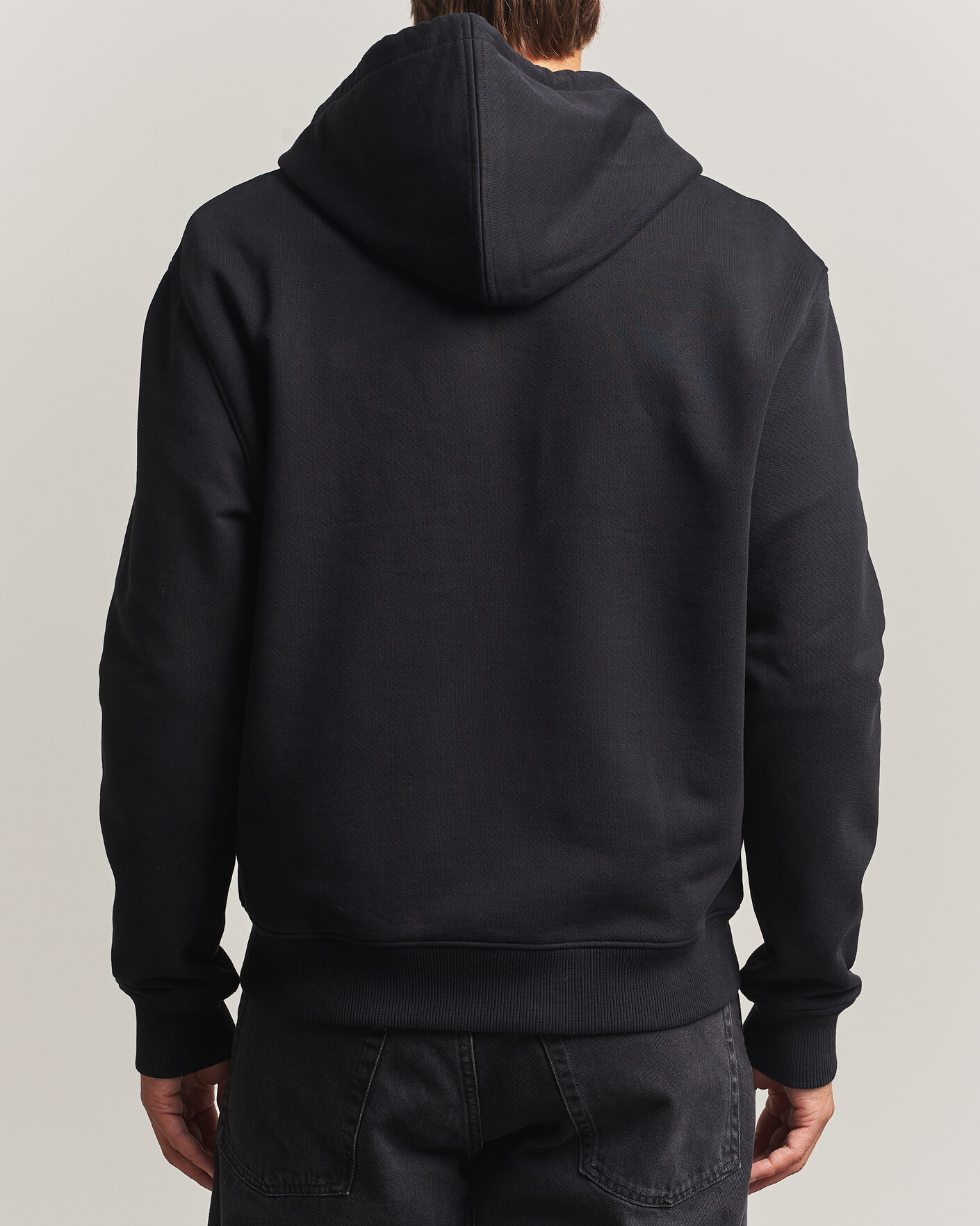 Herr | Tröjor | AMI | Contrasted Heart Logo Full Zip Hoodie Black