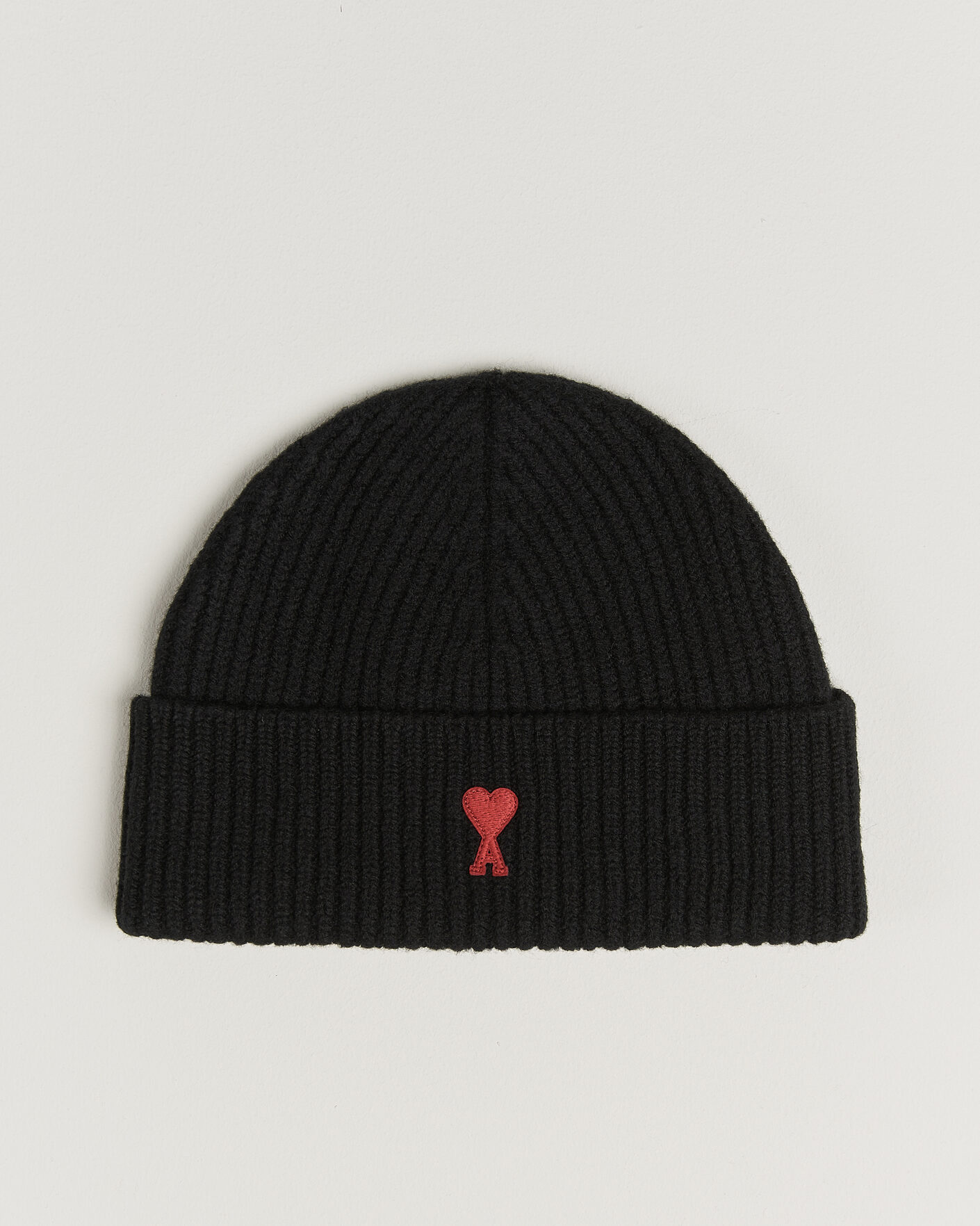 Herr | Mössor | AMI | Heart Logo Beanie Black