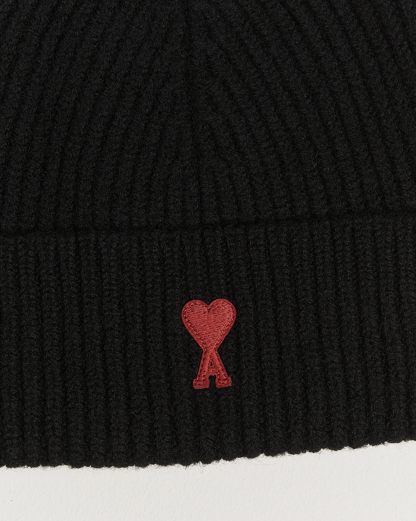Herr | Mössor | AMI | Heart Logo Beanie Black