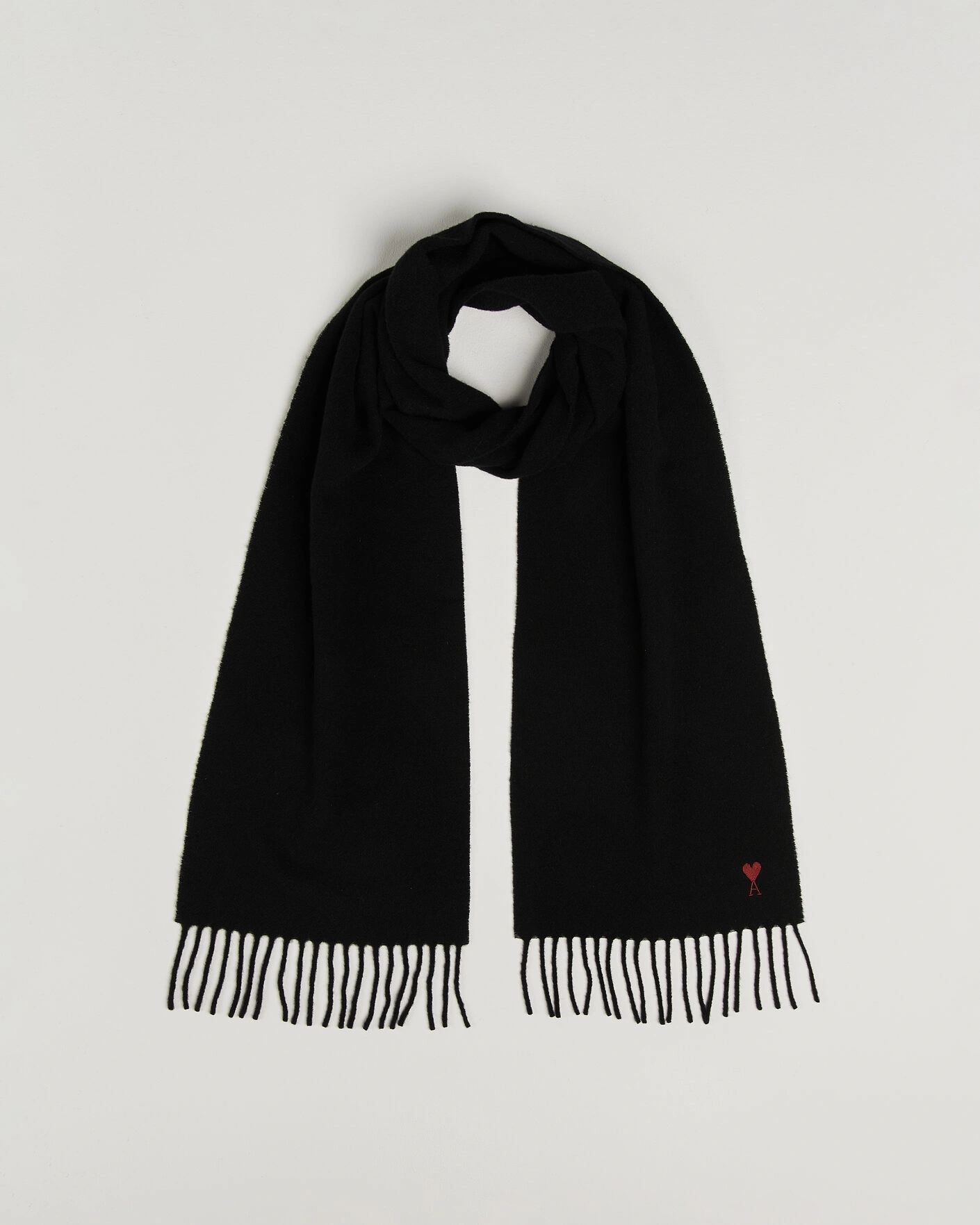 Herr | Halsdukar | AMI | Heart Logo Scarf Black