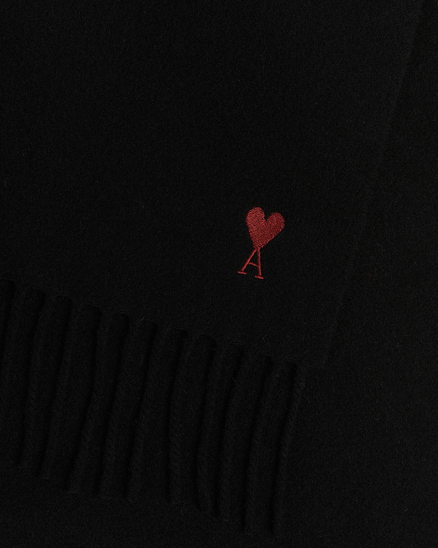 Herr | Halsdukar | AMI | Heart Logo Scarf Black
