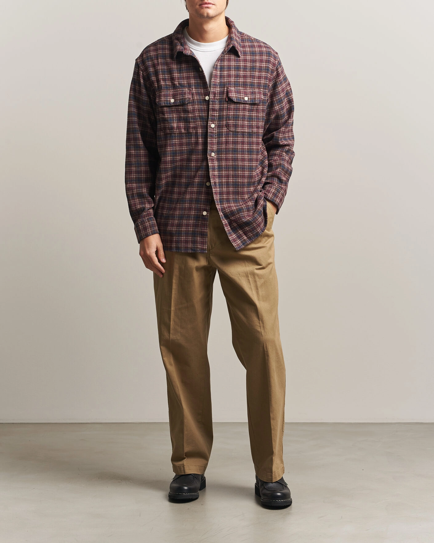 Herr | Skjortor | Levi's | Jackson Worker Shirt Vineyard Wine