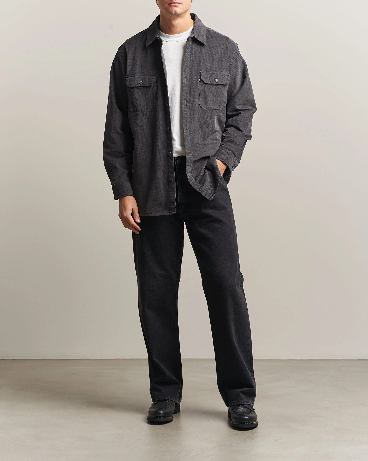 Herr | Skjortor | Levi's | Jackson Corduroy Worker Shirt Greystroke