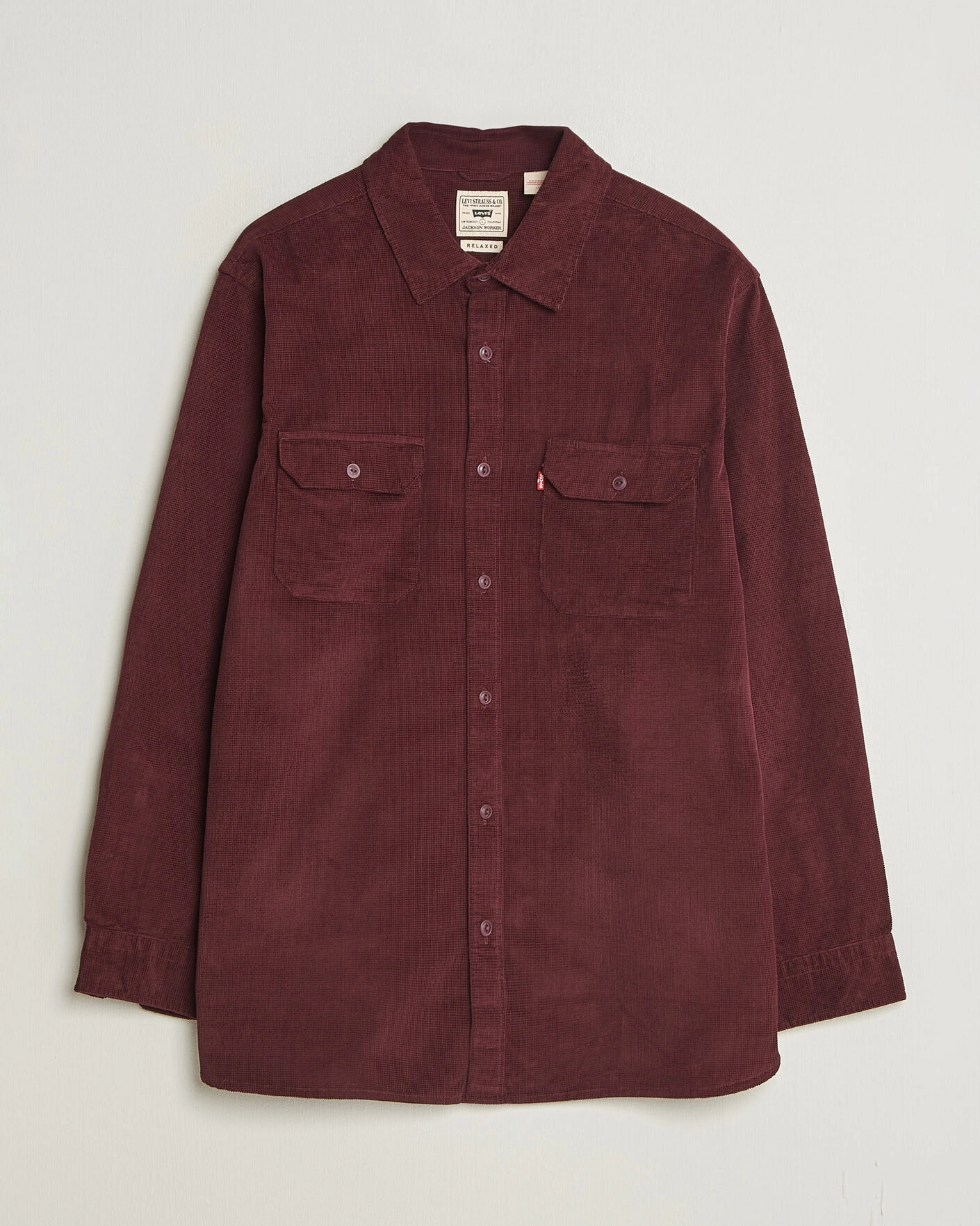 Herr | Skjortor | Levi's | Jackson Corduroy Worker Shirt Vineyard Wine