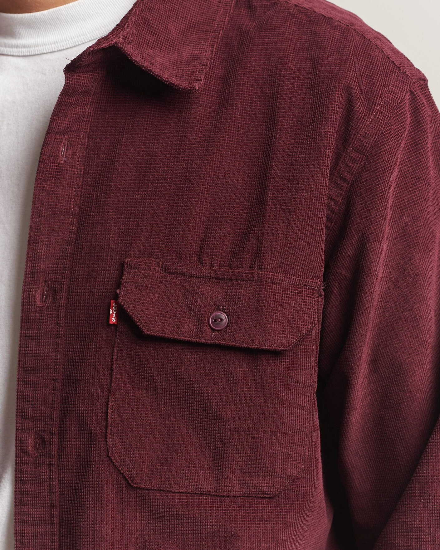 Herr | Skjortor | Levi's | Jackson Corduroy Worker Shirt Vineyard Wine