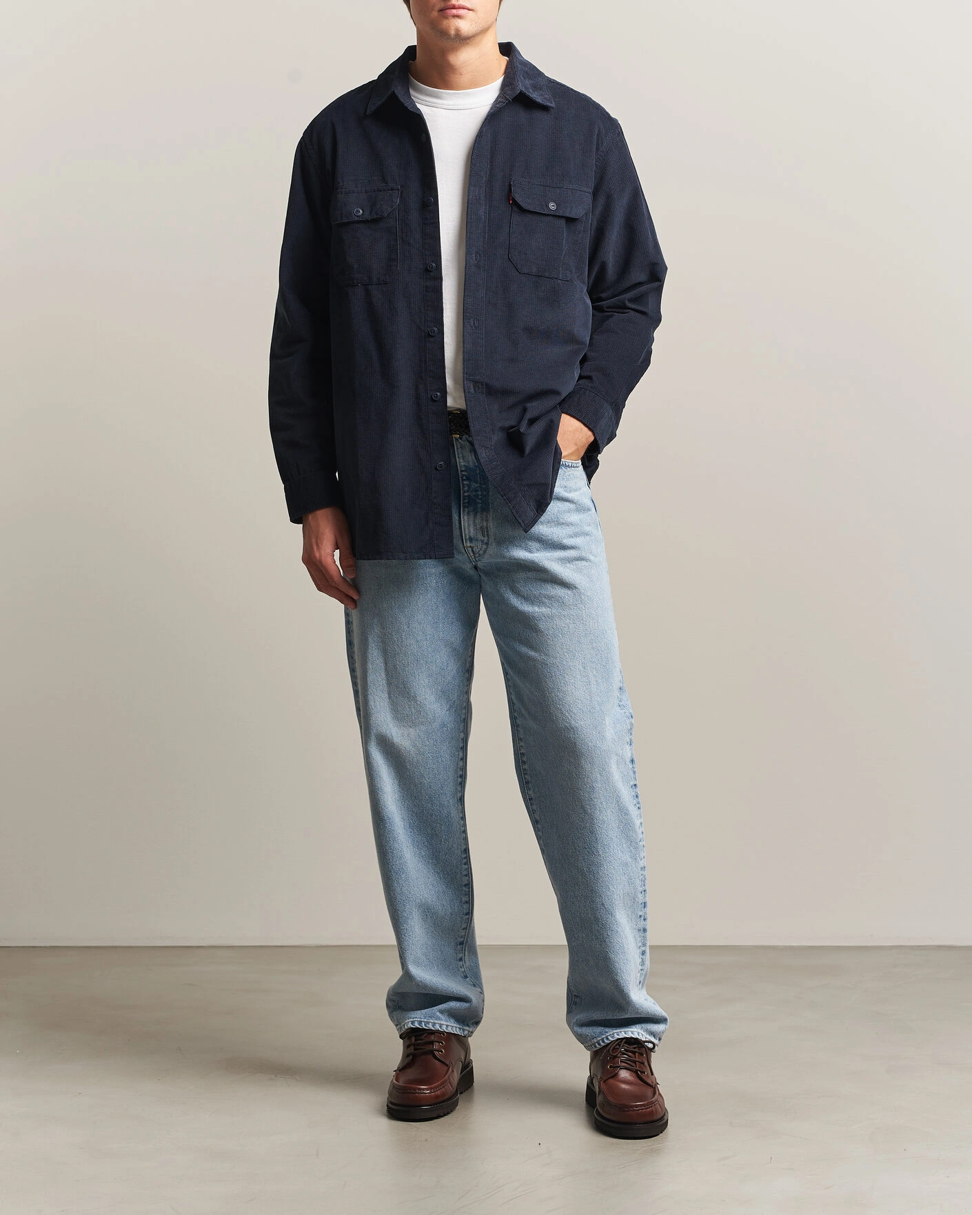 Herr | Skjortor | Levi's | Jackson Corduroy Worker Shirt Nightfall Navy