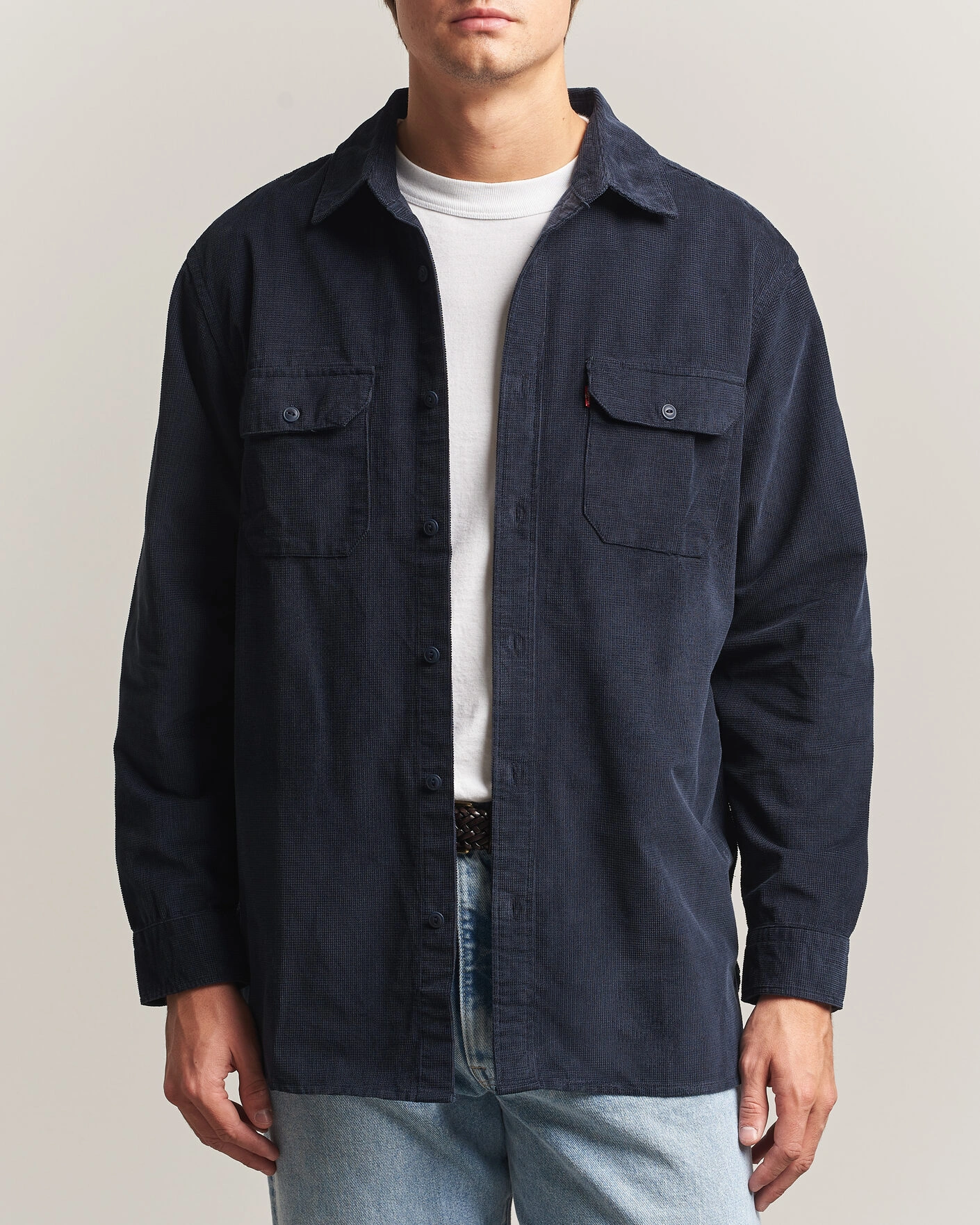 Herr | Skjortor | Levi's | Jackson Corduroy Worker Shirt Nightfall Navy