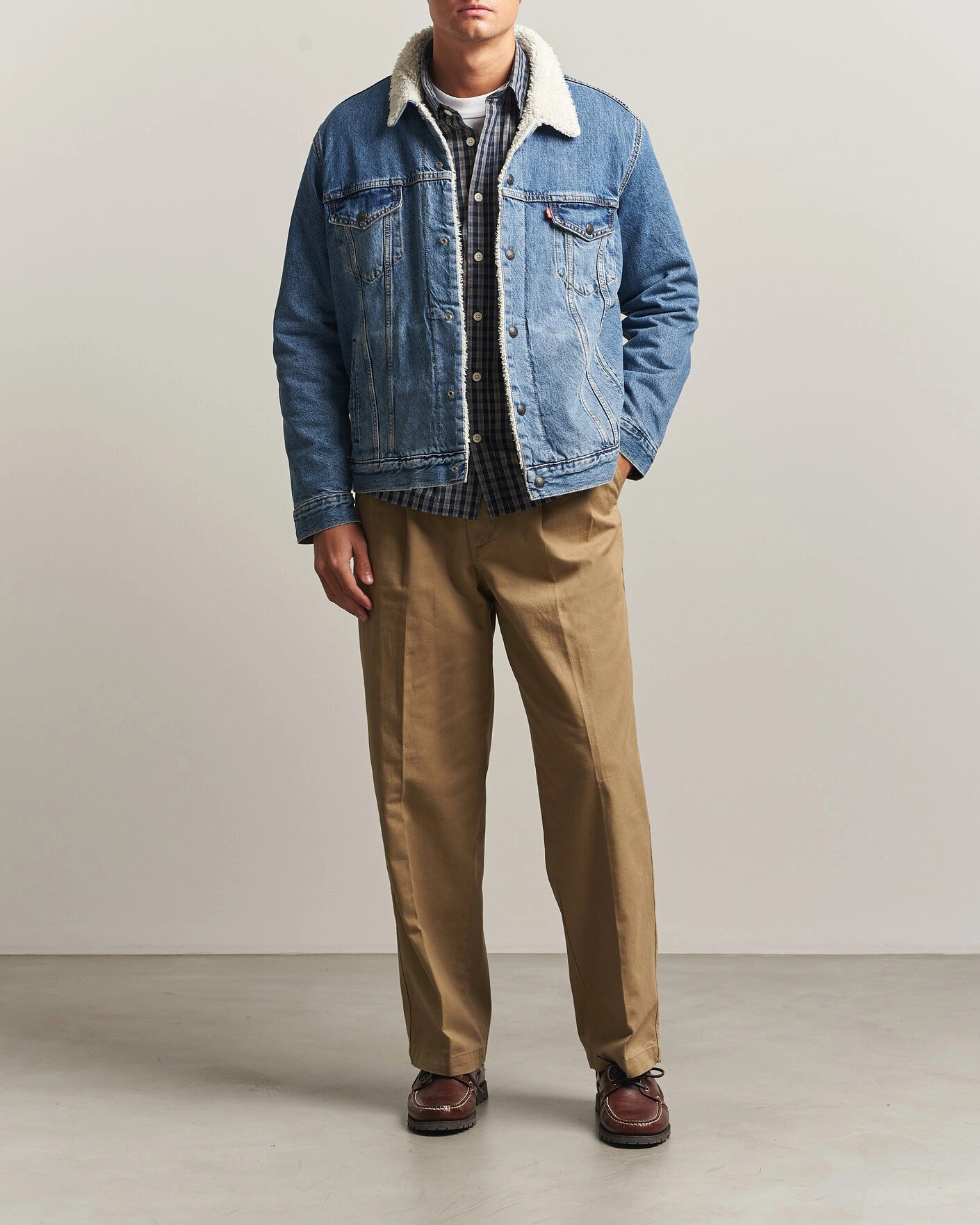 Herr | Jackor | Levi's | Type 3 Sherpa Trucker Washed Away