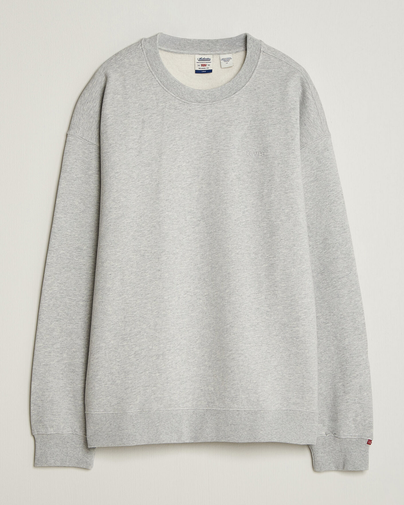 Herr | Tröjor | Levi's | Authentic Crew Neck Sweatshirt Light Grey Heather